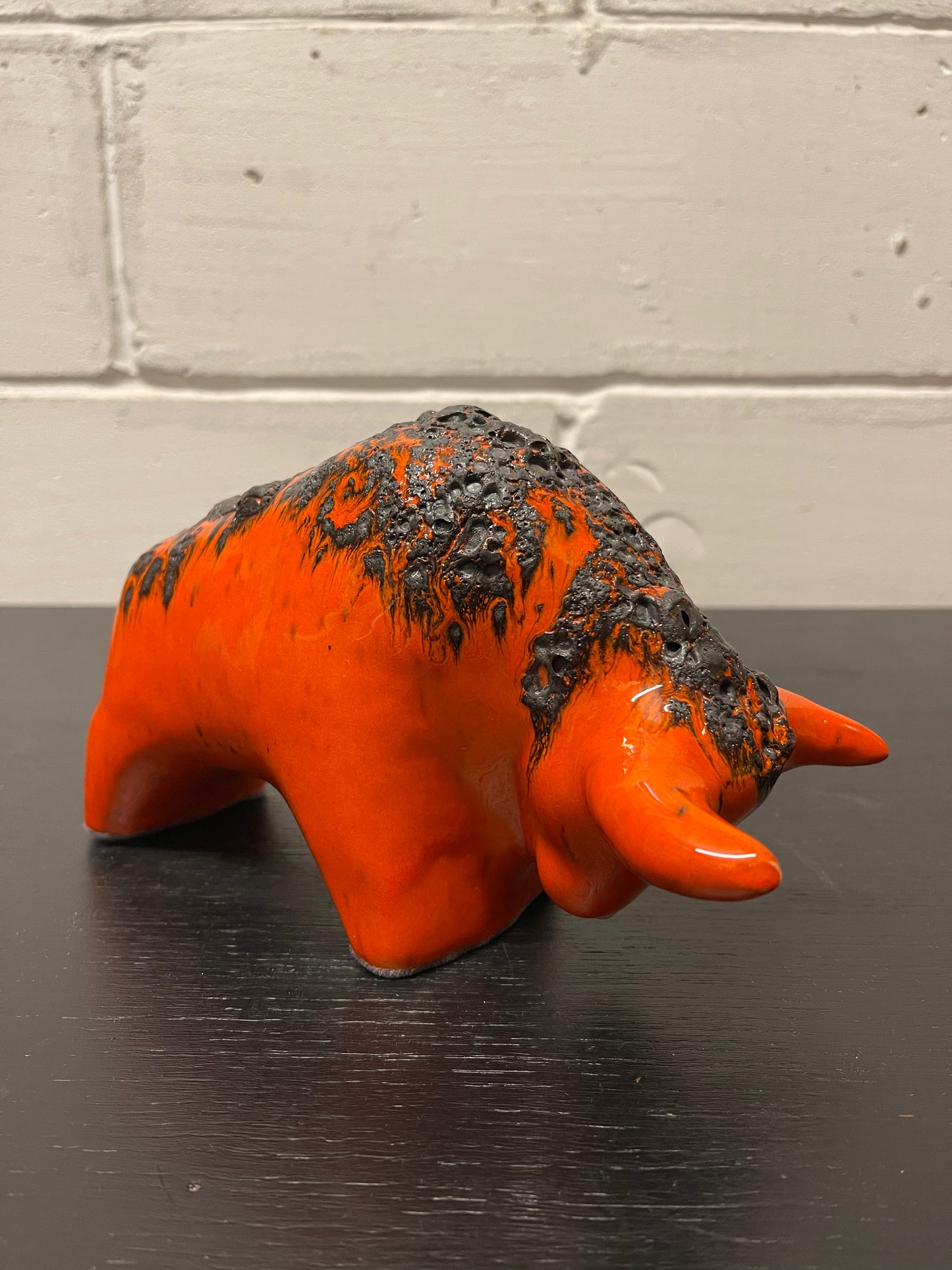 Otto Keramik Ceramic Bull West German Pottery Fat Lava