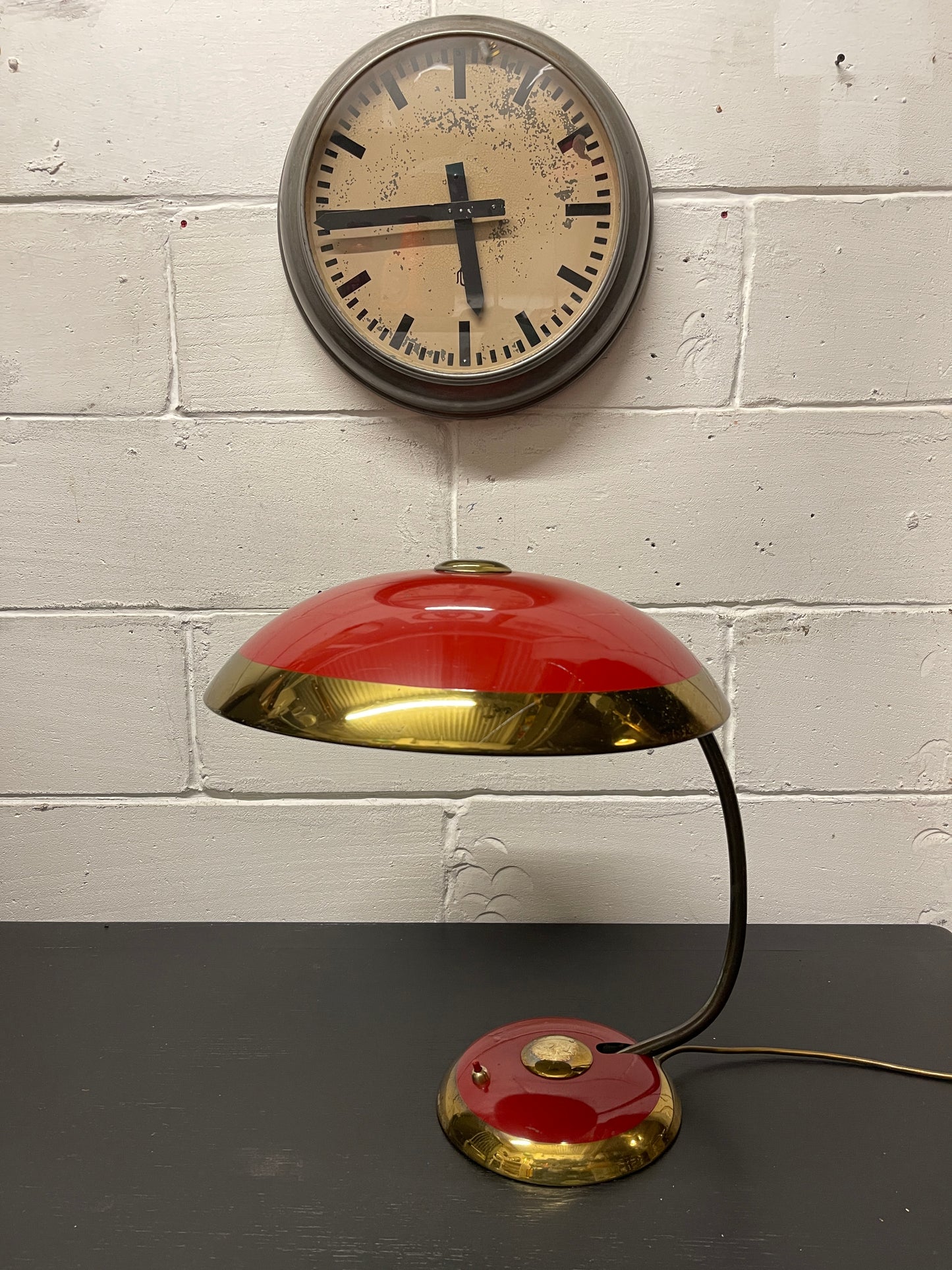Large 1950s Modernist Table Lamp By Helo Leuchten