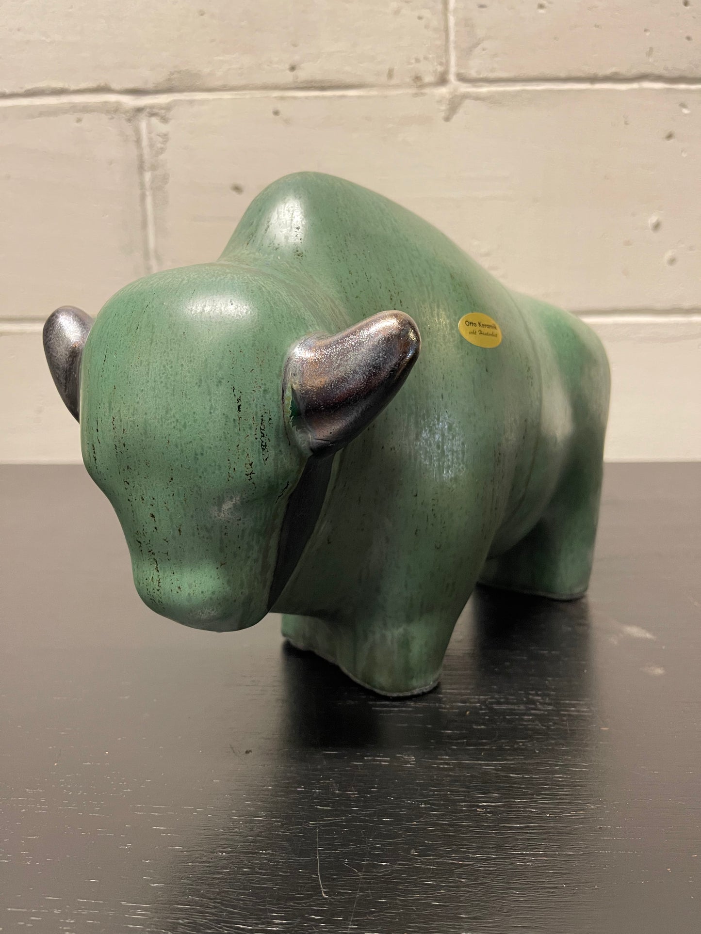 Otto Keramik Ceramic Bull West German Pottery Fat Lava