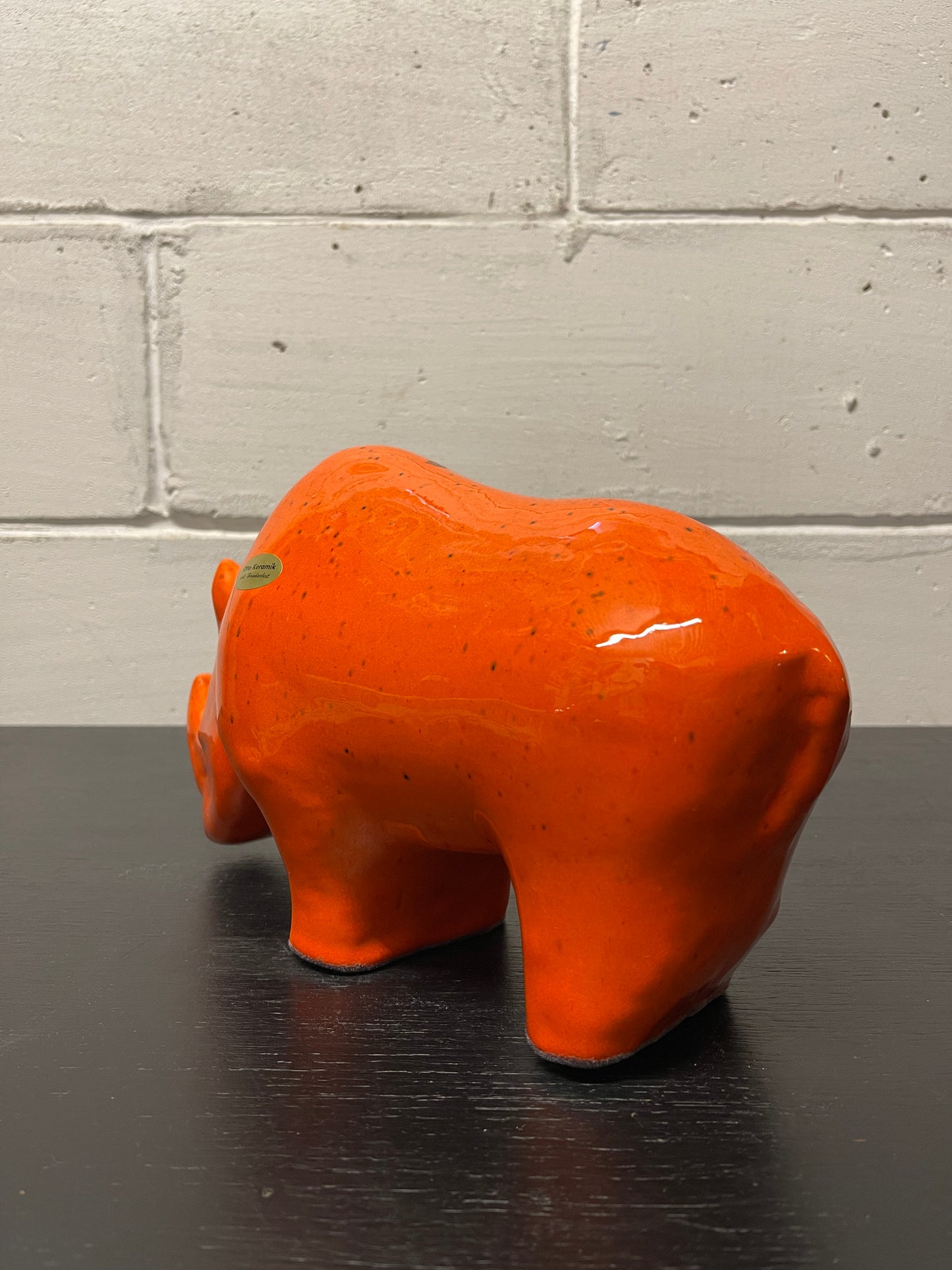 Exclusive Otto Keramik Ceramic Rhino West German Pottery Fat Lava