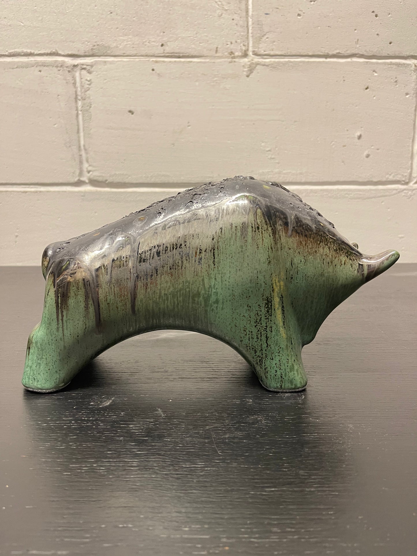 Otto Keramik Ceramic Bull West German Pottery Fat Lava