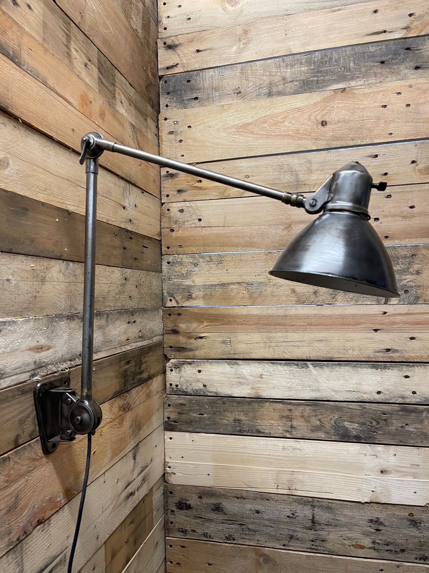 1930s German Made Industrial Wall Light By SIS Licht