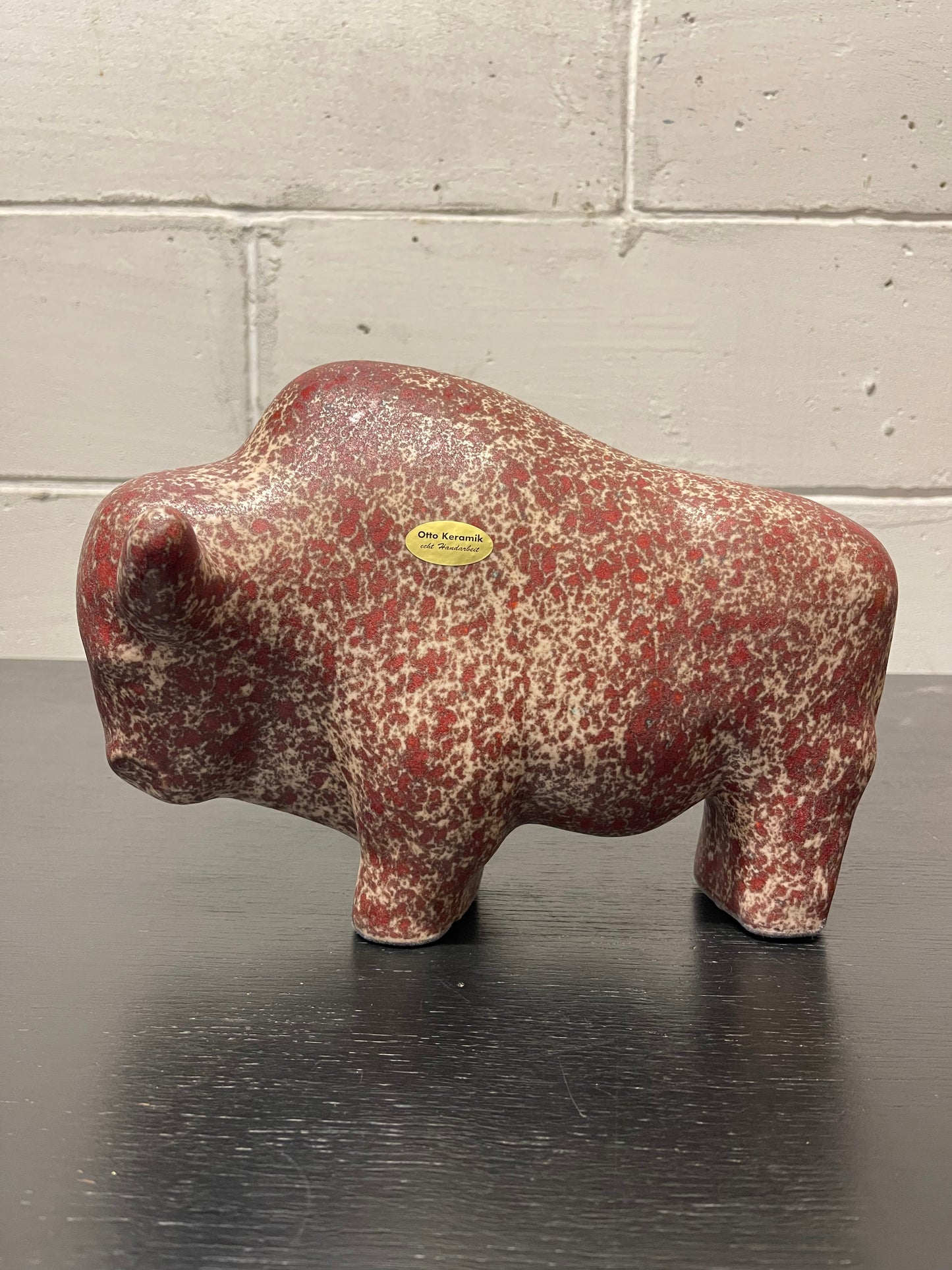 Otto Keramik Ceramic Bull West German Pottery Fat Lava