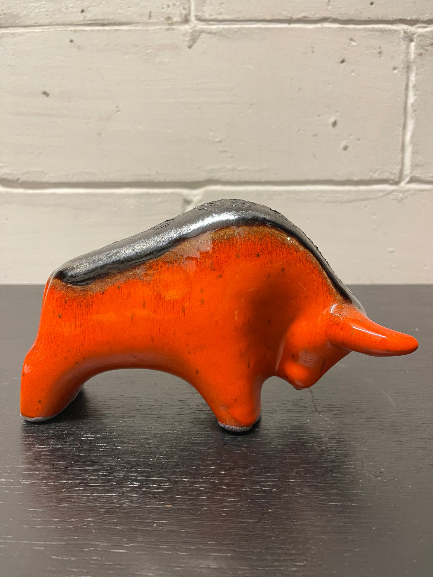 Otto Keramik Ceramic Bull West German Pottery Fat Lava