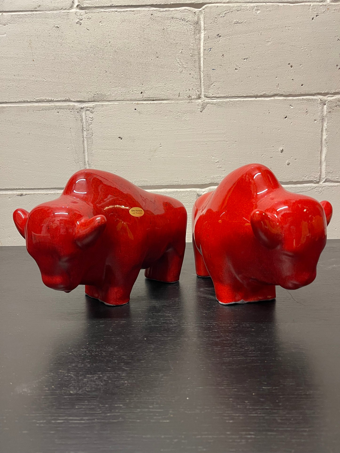 Otto Keramik Ceramic Bull West German Pottery Fat Lava