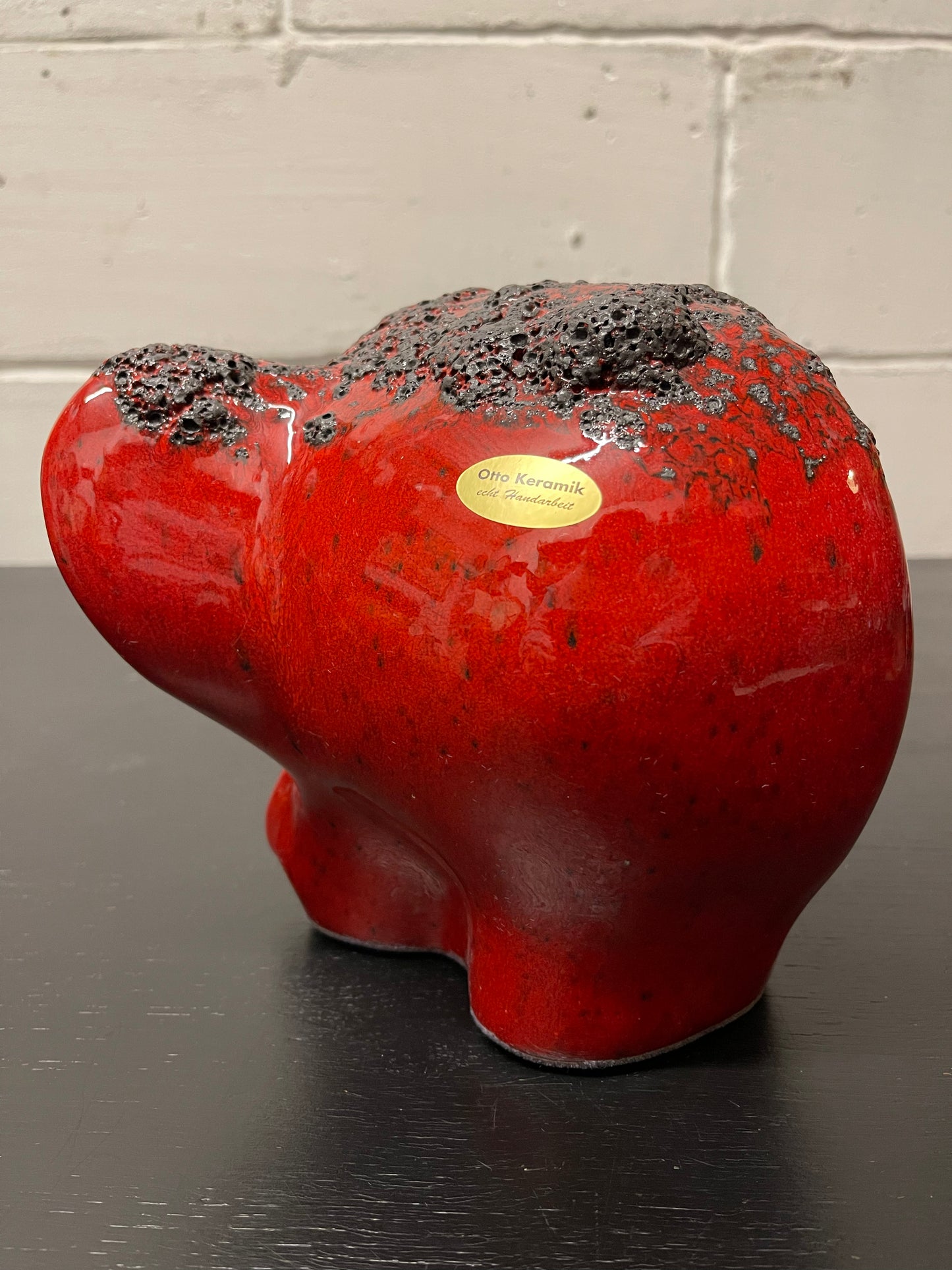 Otto Keramik Ceramic Elephant West German Pottery Fat Lava
