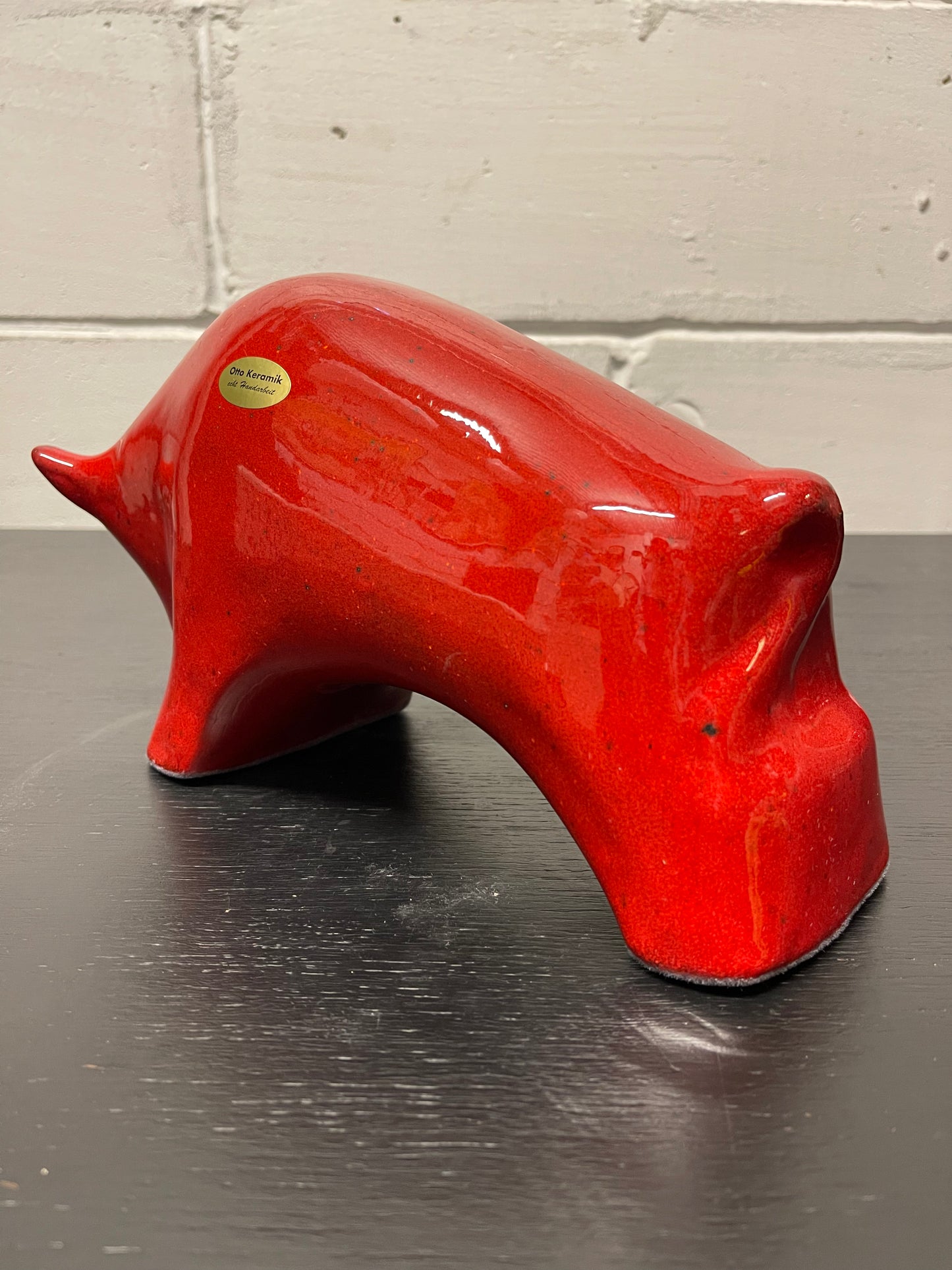 Otto Keramik Ceramic Bull West German Pottery Fat Lava
