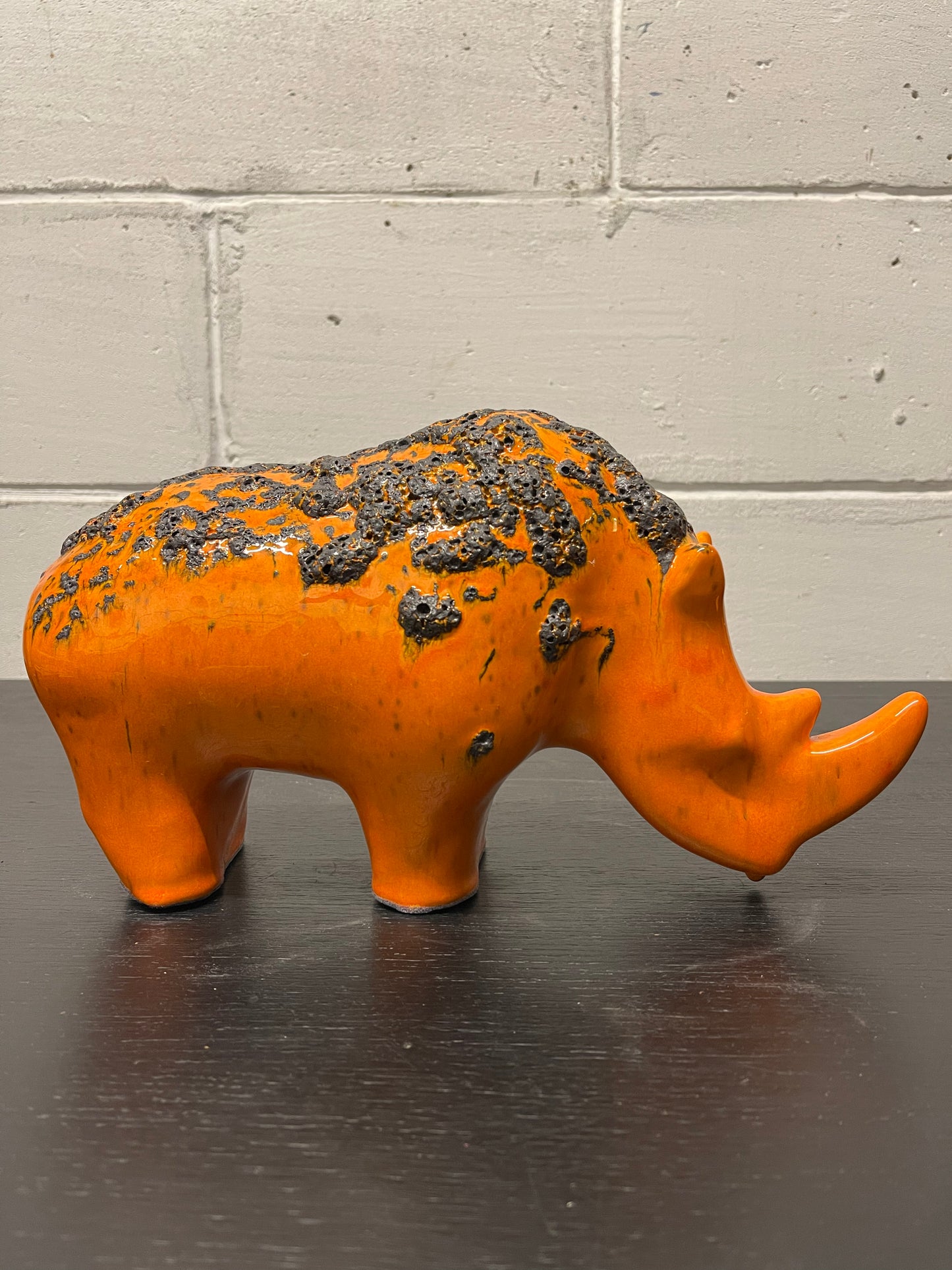 Exclusive Otto Keramik Ceramic Rhino West German Pottery Fat Lava