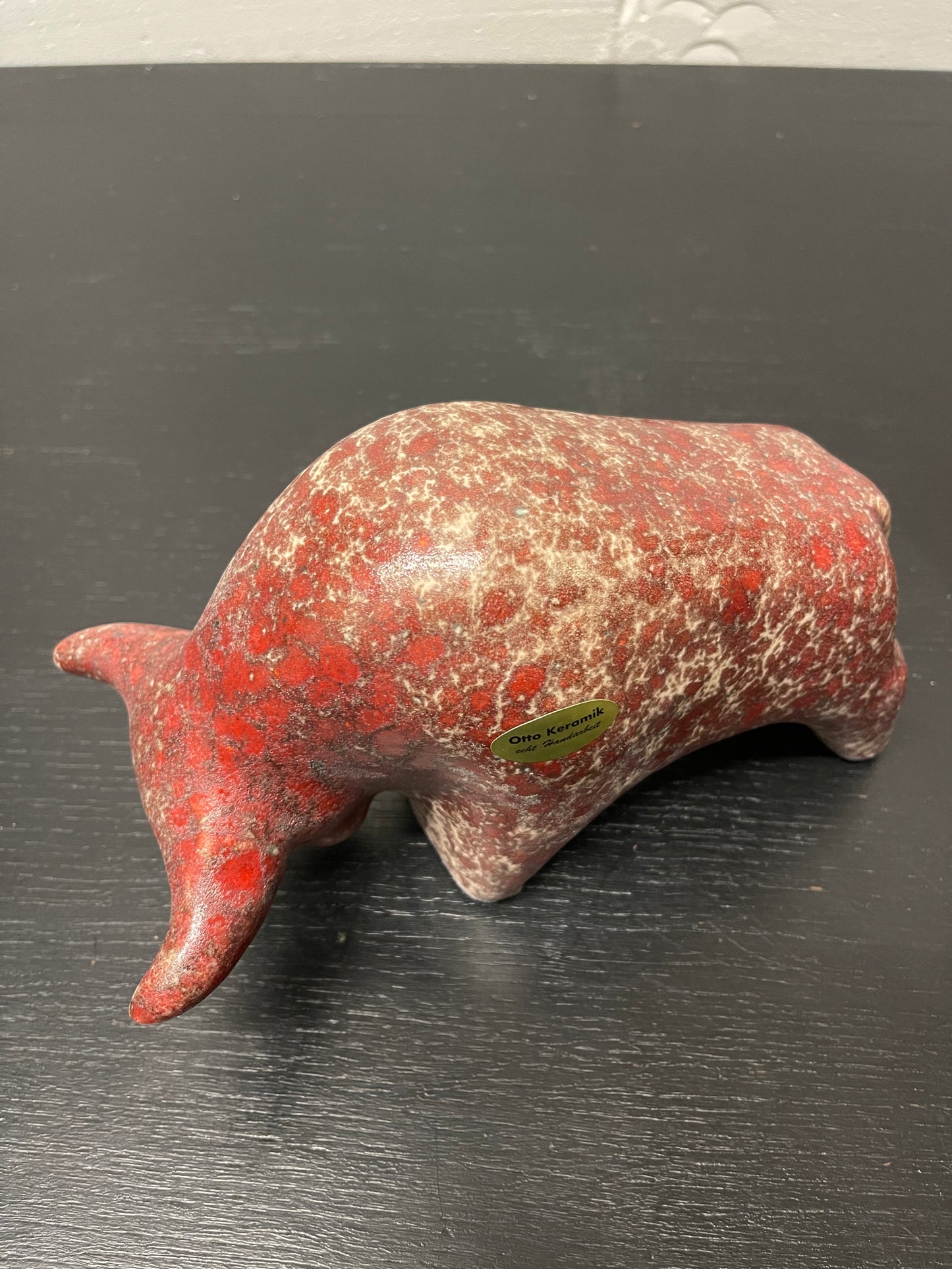 Otto Keramik Ceramic Bull West German Pottery Fat Lava