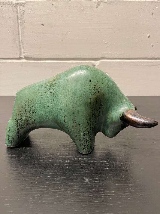 Otto Keramik Ceramic Bull West German Pottery Fat Lava