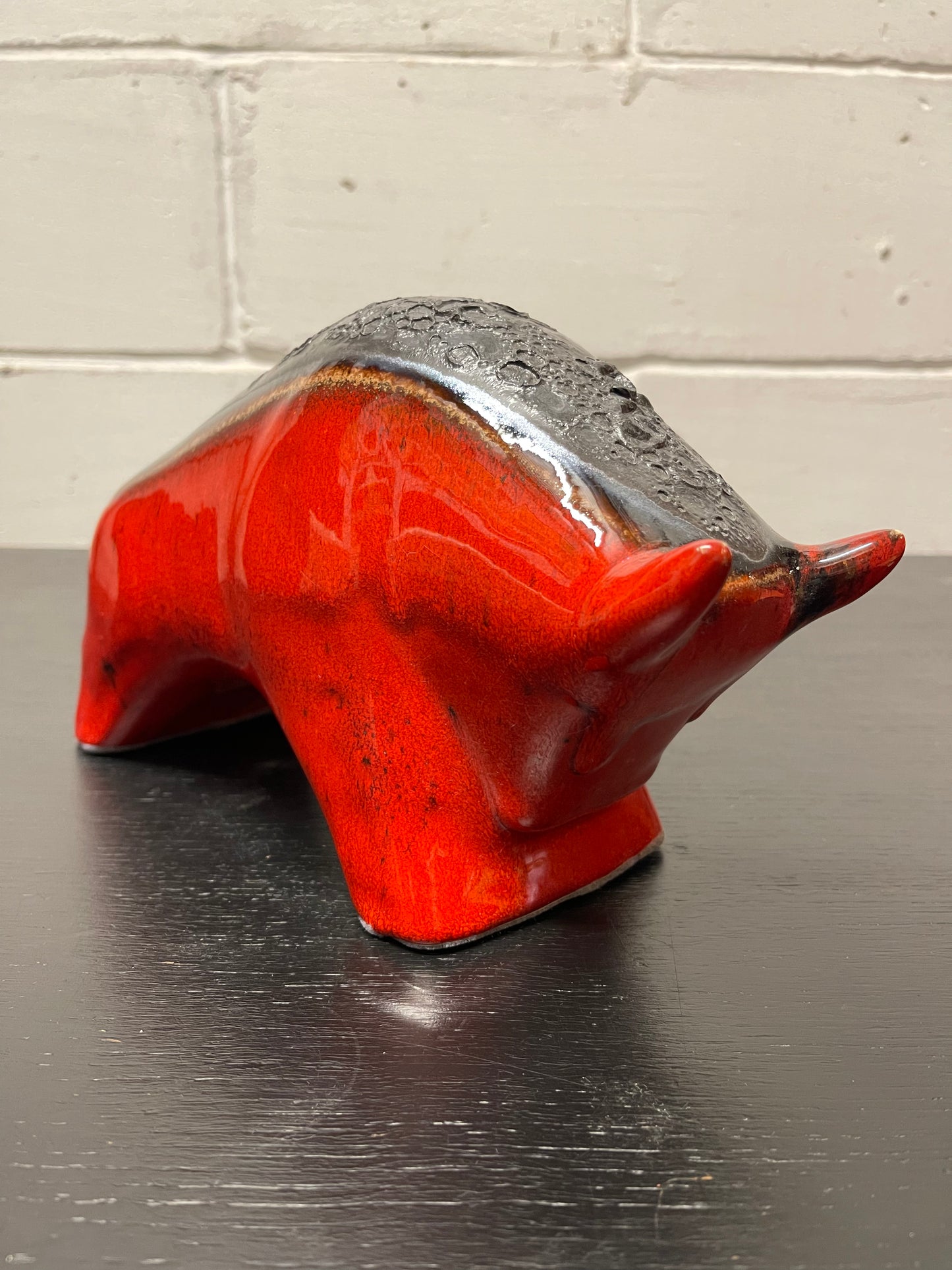 Otto Keramik Ceramic Bull West German Pottery Fat Lava