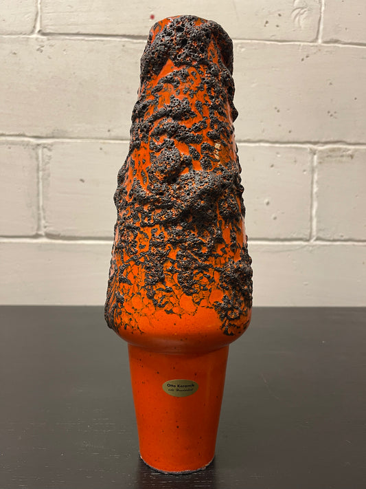 Otto Keramik Ceramic Fat Lava Vase West German Pottery