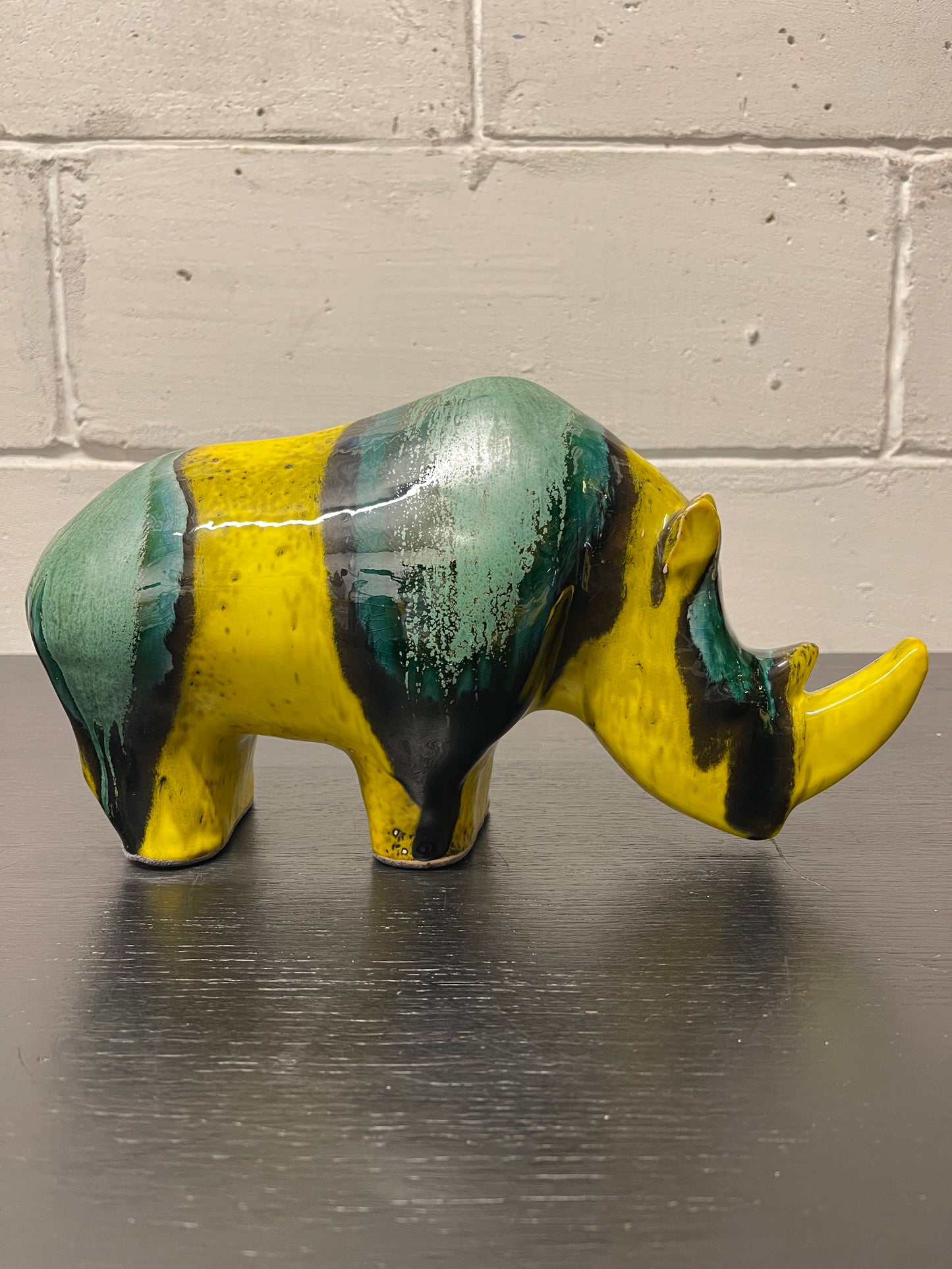 Exclusive Otto Keramik Ceramic Rhino West German Pottery Fat Lava