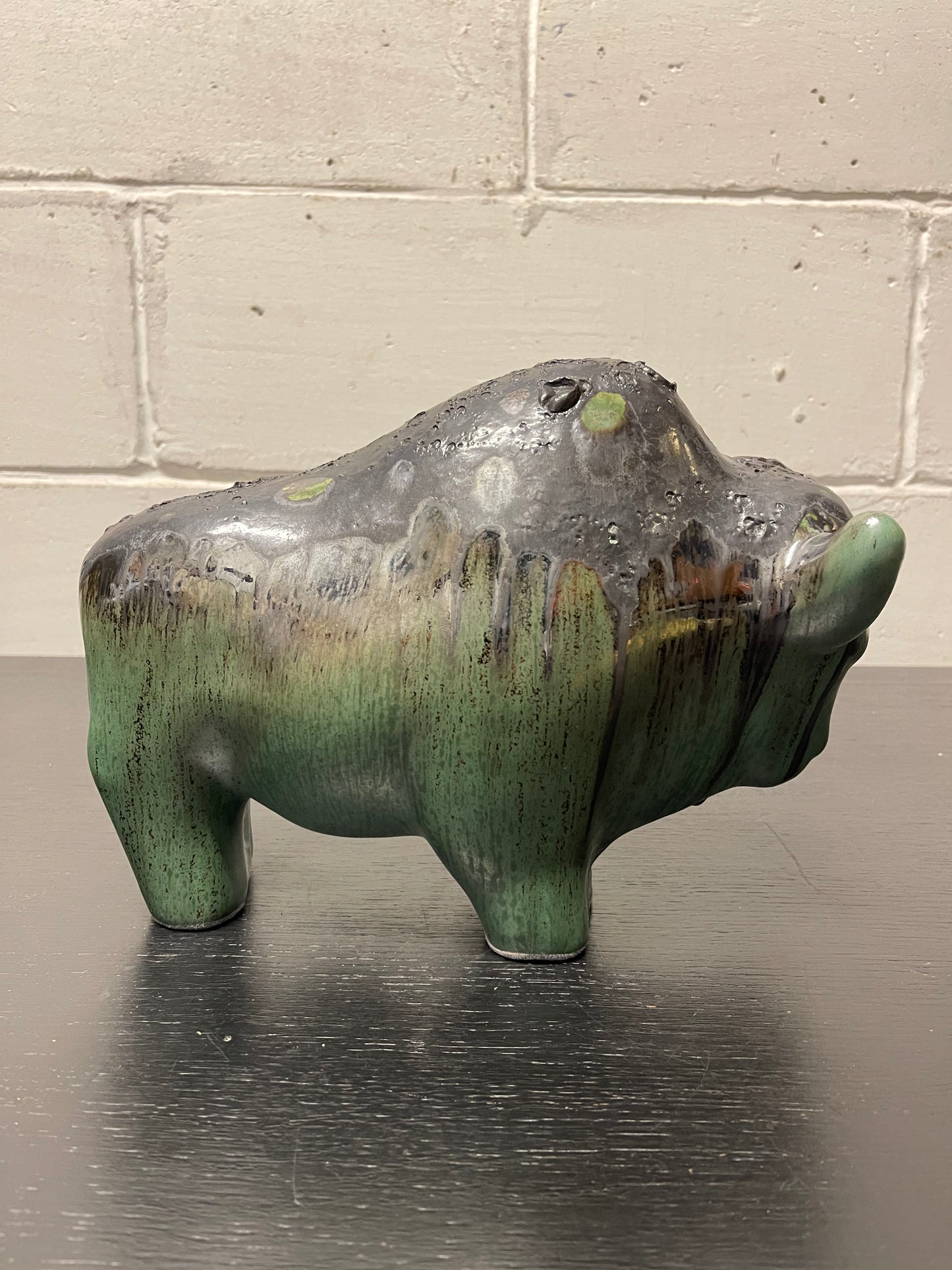 Otto Keramik Ceramic Bull West German Pottery Fat Lava