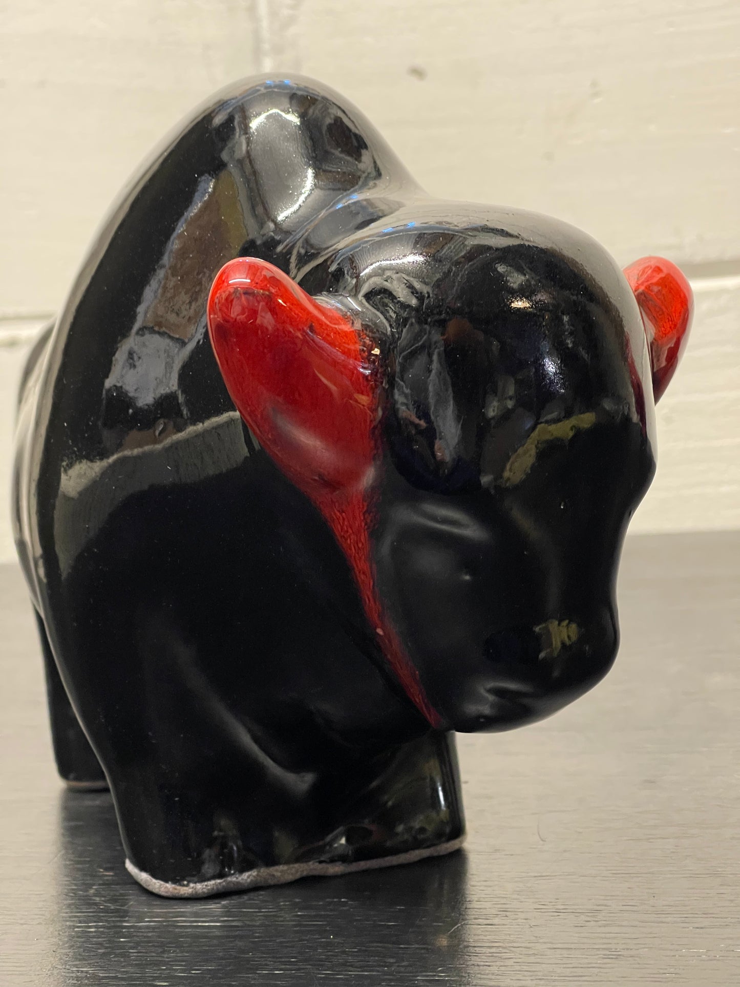 Otto Keramik Ceramic Bull West German Pottery Fat Lava