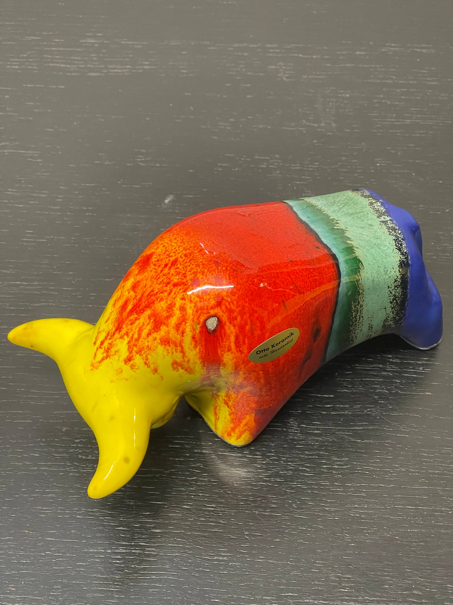 Otto Keramik Ceramic Bull West German Pottery Fat Lava