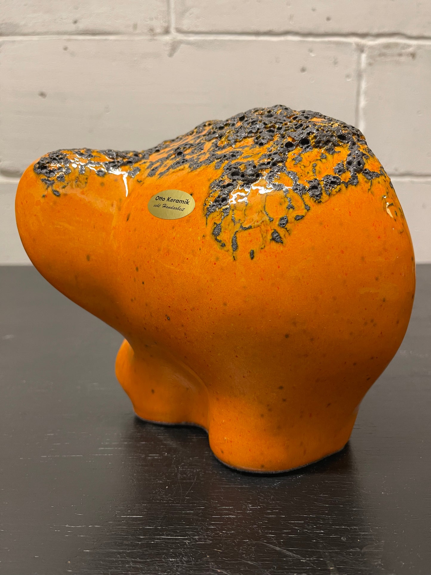Otto Keramik Ceramic Elephant West German Pottery Fat Lava