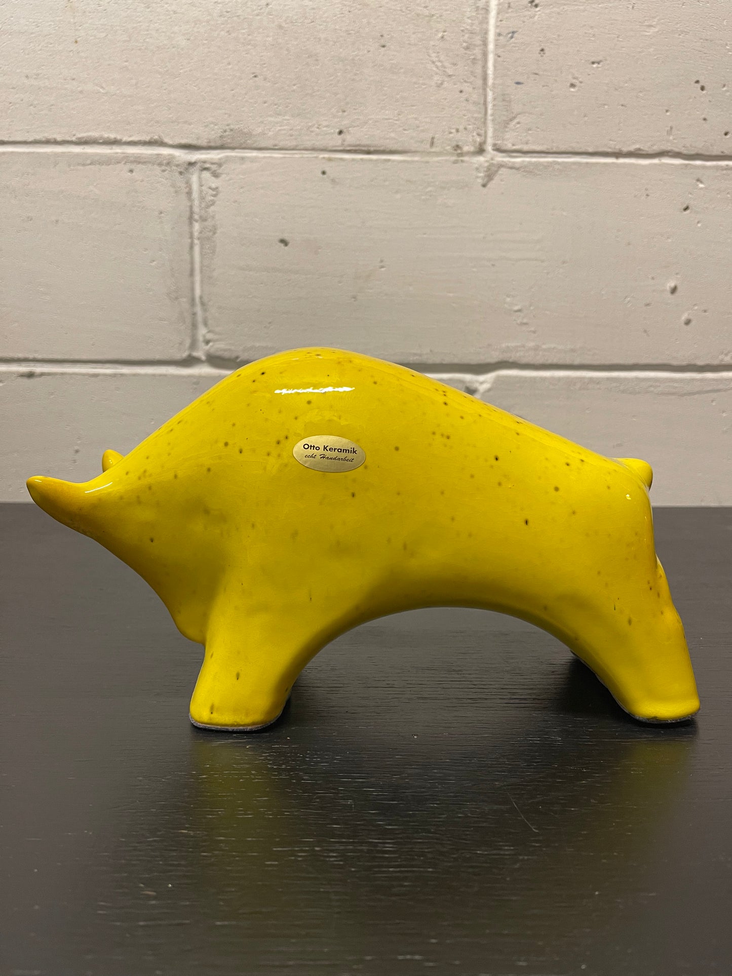 Otto Keramik Ceramic Bull West German Pottery Fat Lava