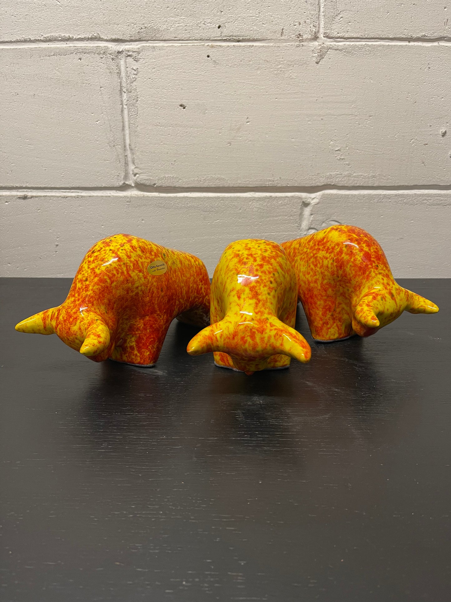 Otto Keramik Ceramic Bull West German Pottery Fat Lava