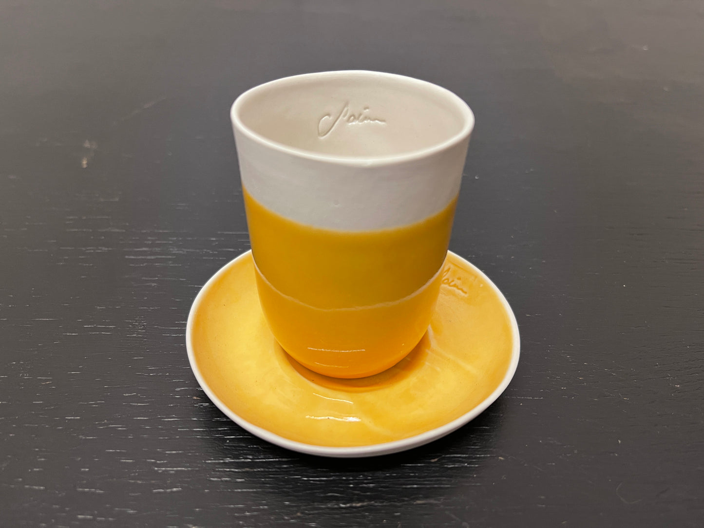 Hand Made Turkish Coffee / Espresso Cups By Renowned Design Ceramicist Saliha Kartal