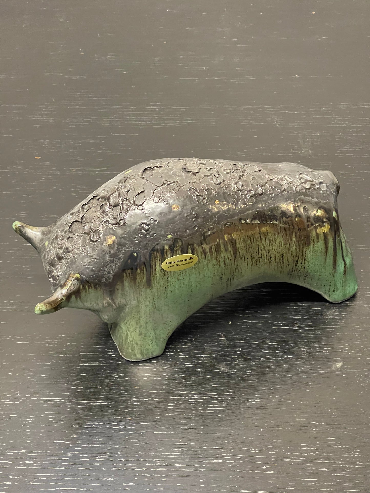 Otto Keramik Ceramic Bull West German Pottery Fat Lava