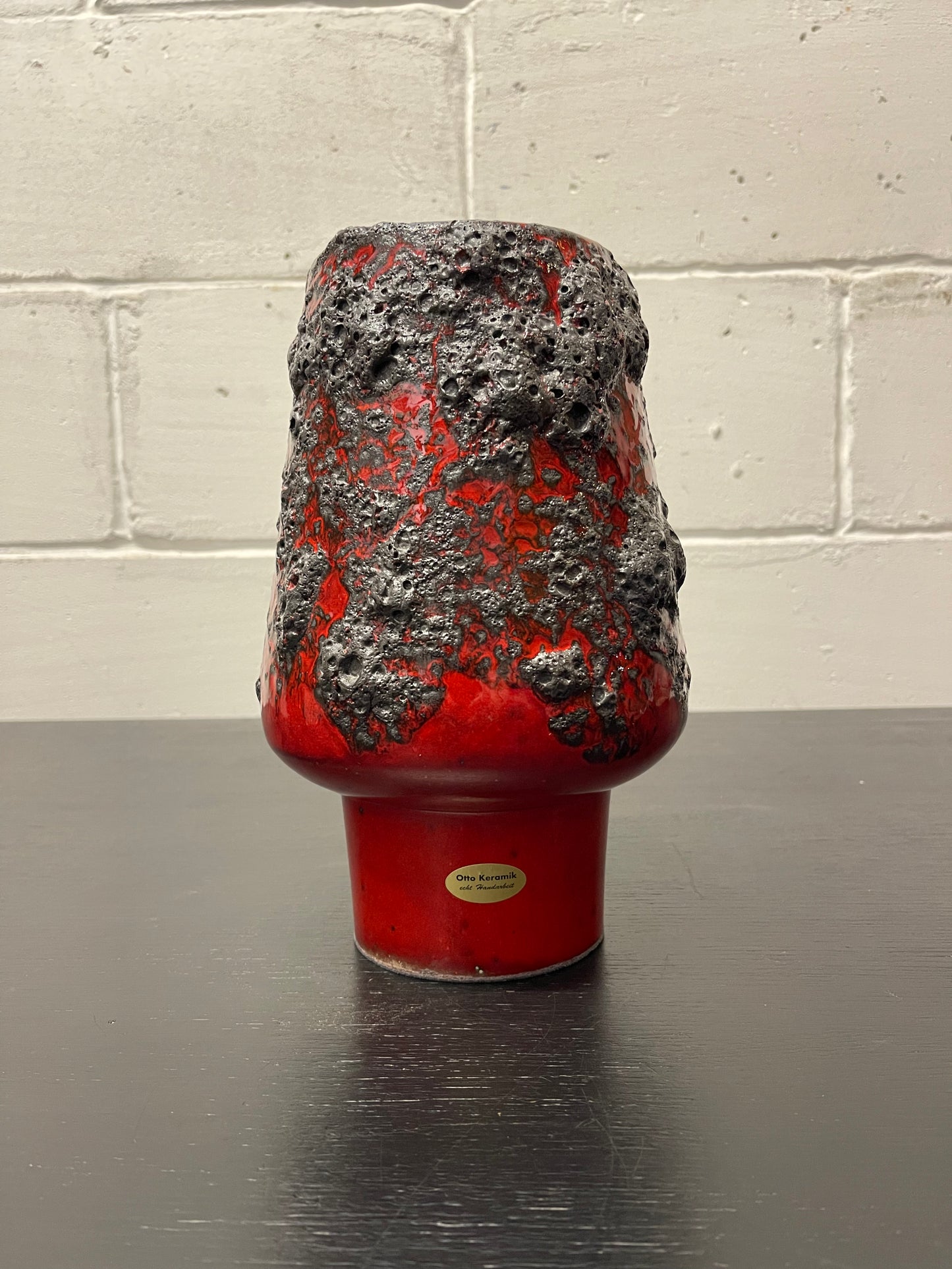Otto Keramik Ceramic Fat Lava Vase West German Pottery