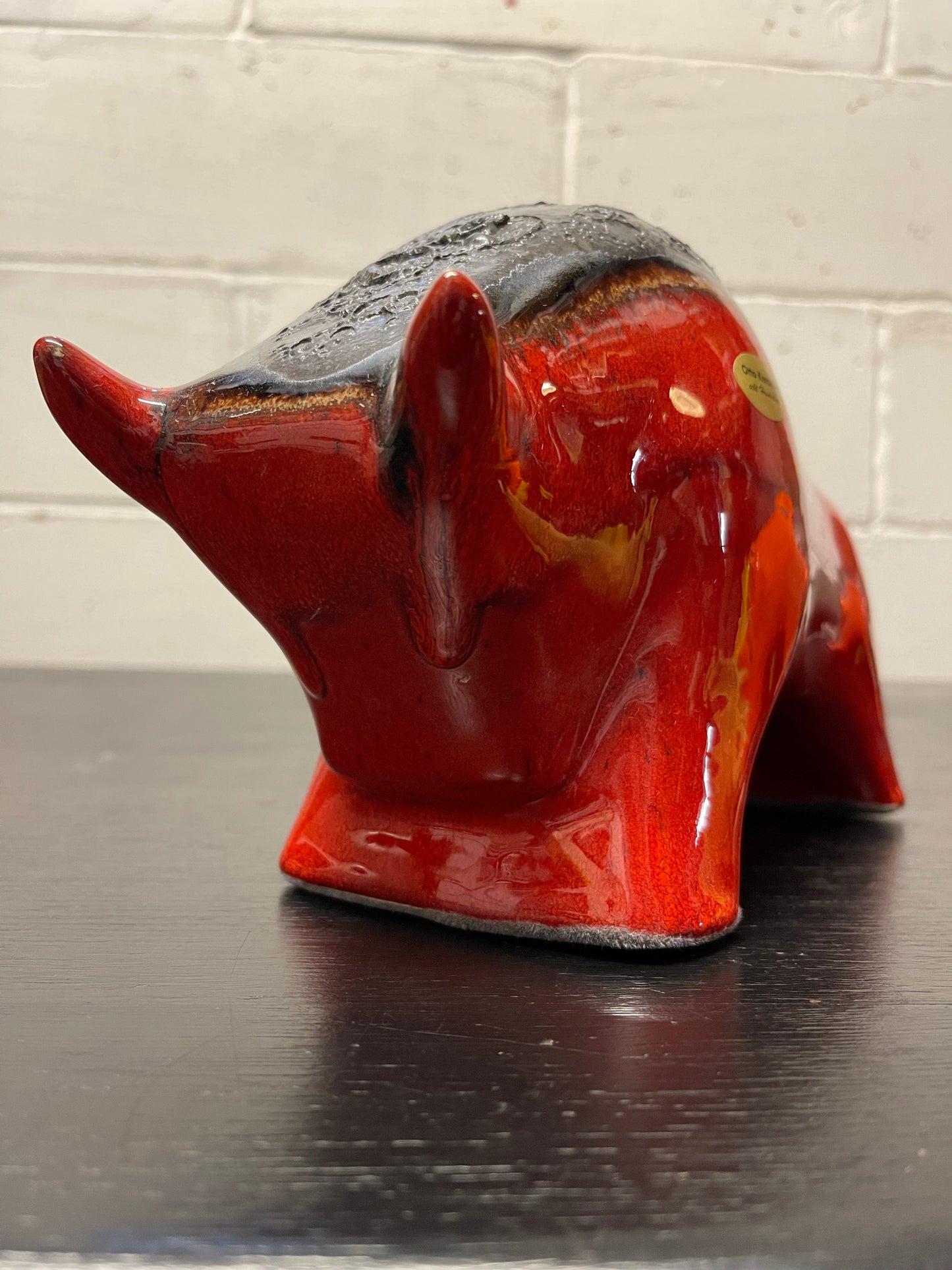 Otto Keramik Ceramic Bull West German Pottery Fat Lava