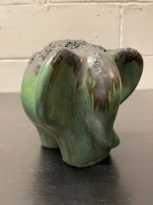 Otto Keramik Ceramic Elephant West German Pottery Fat Lava