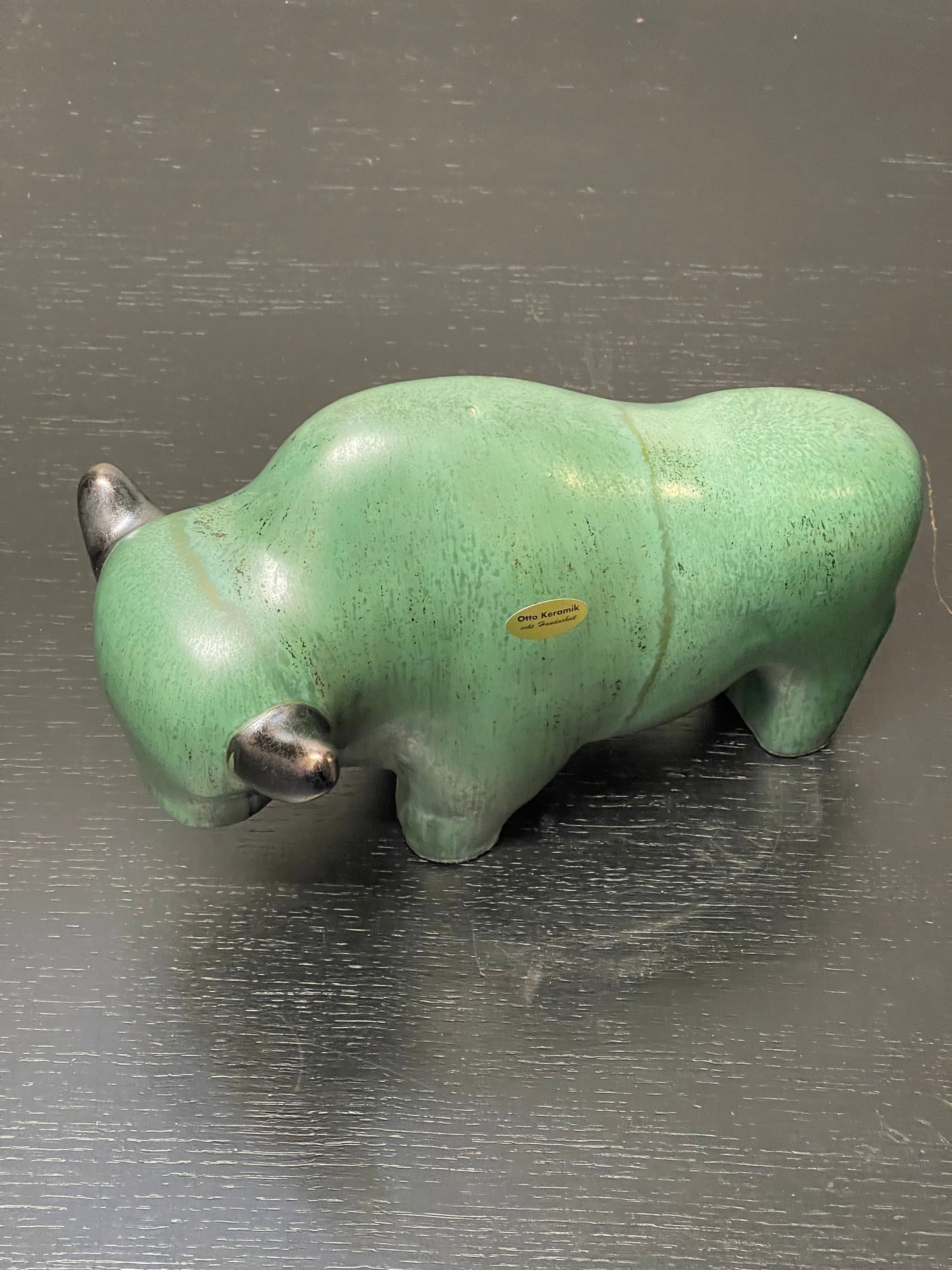 Otto Keramik Ceramic Bull West German Pottery Fat Lava