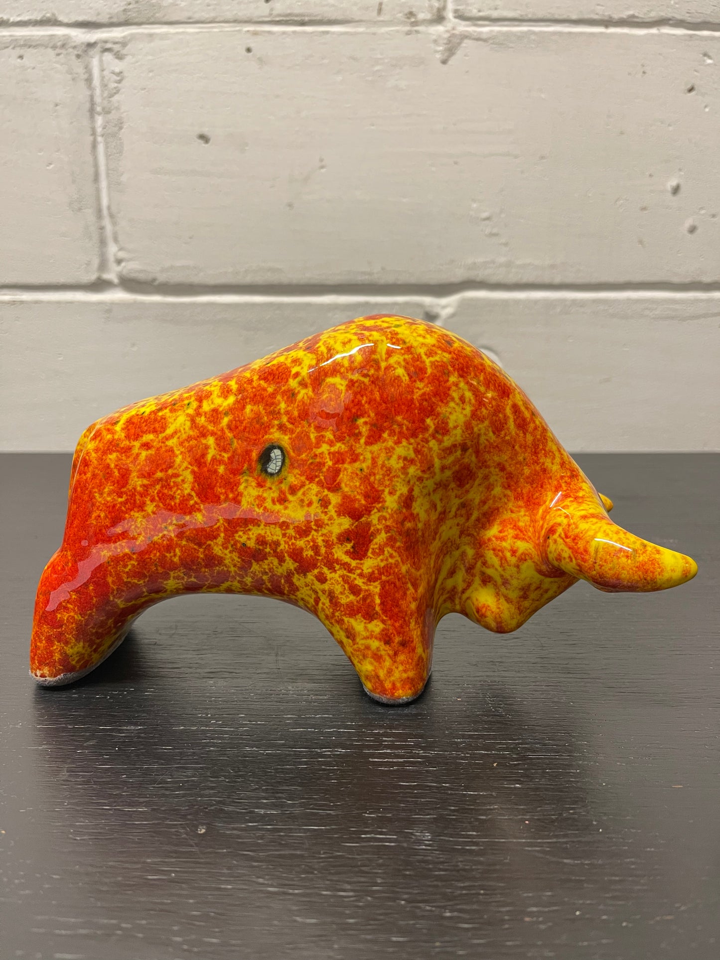 Otto Keramik Ceramic Bull West German Pottery Fat Lava