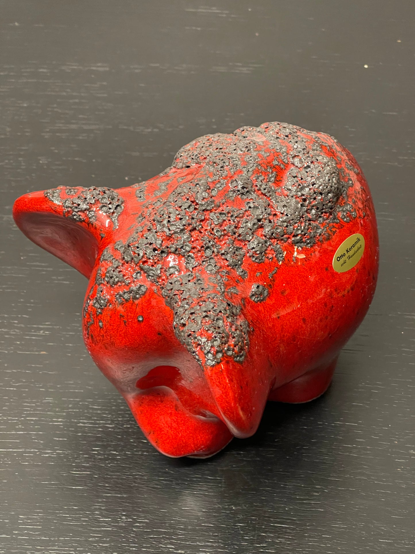 Otto Keramik Ceramic Elephant West German Pottery Fat Lava