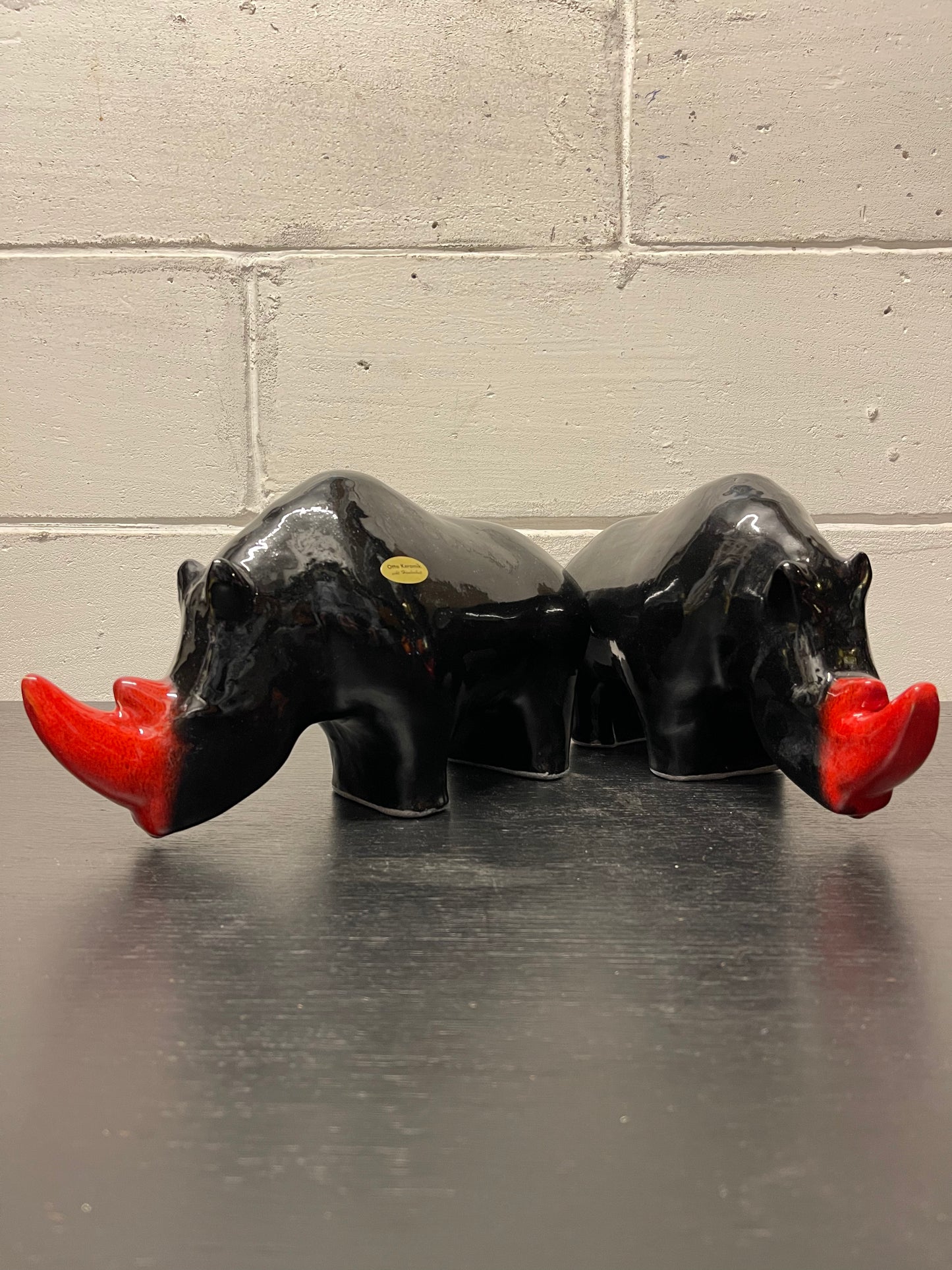 Exclusive Otto Keramik Ceramic Rhino West German Pottery Fat Lava