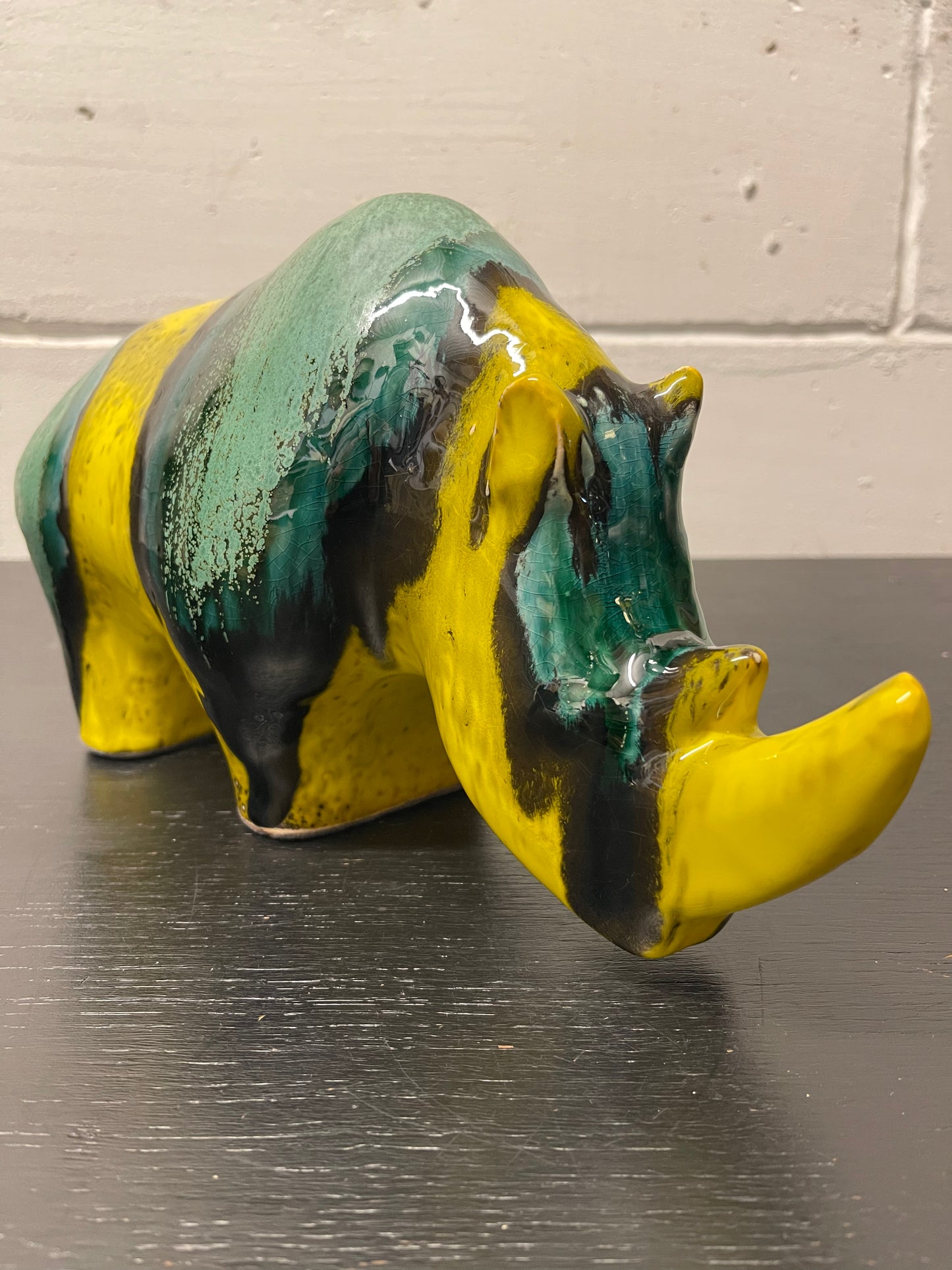 Exclusive Otto Keramik Ceramic Rhino West German Pottery Fat Lava