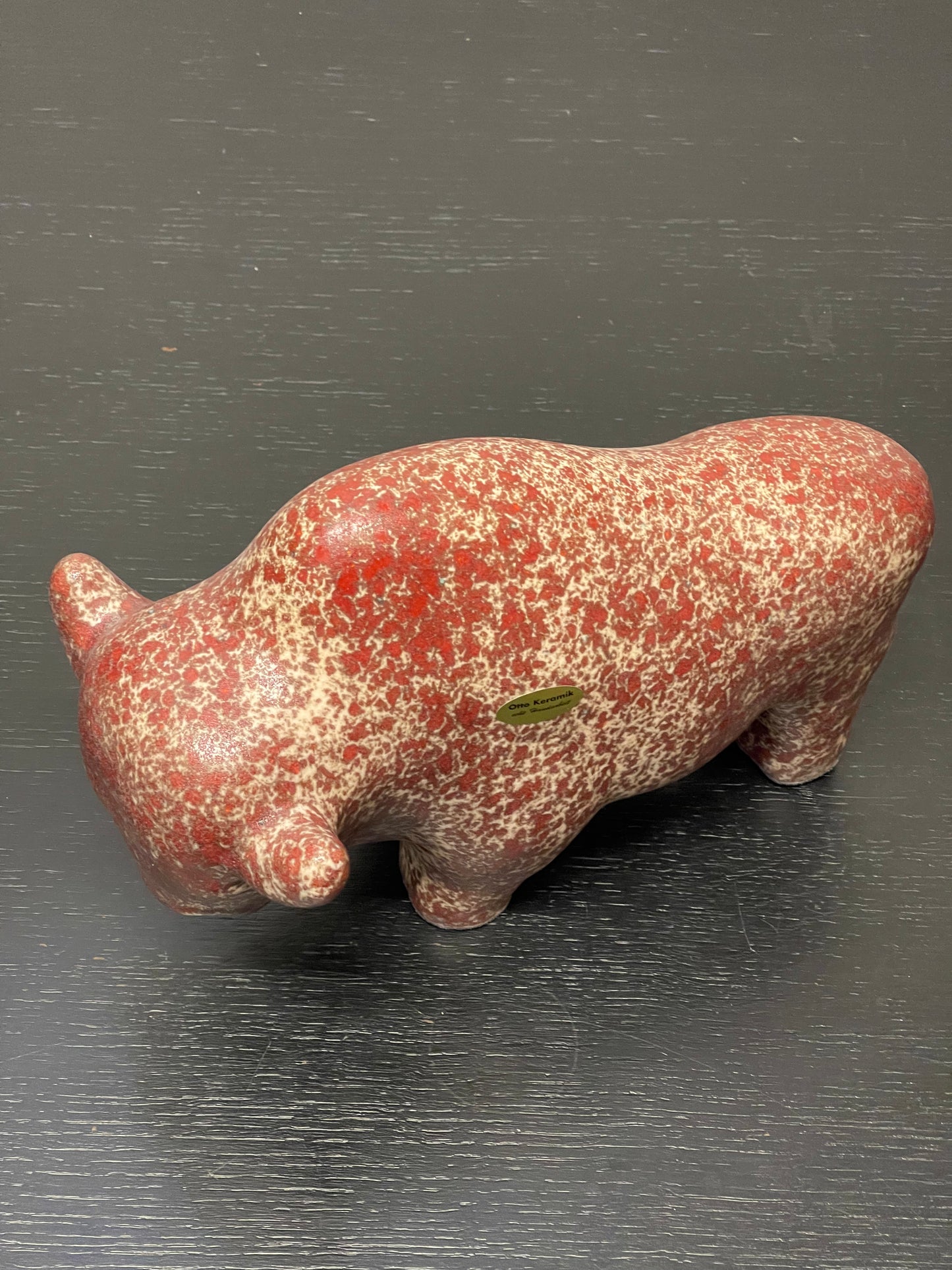 Otto Keramik Ceramic Bull West German Pottery Fat Lava