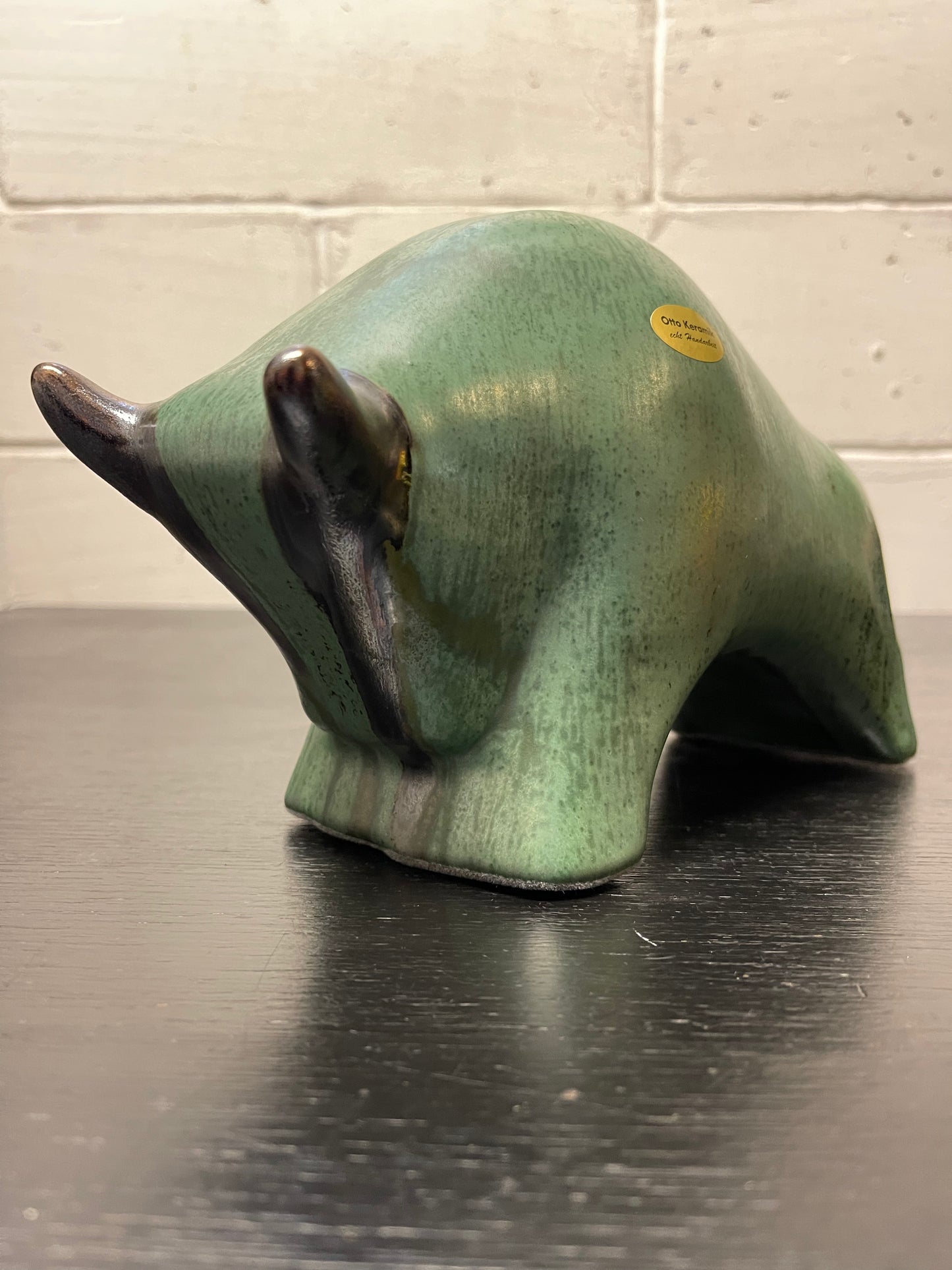 Otto Keramik Ceramic Bull West German Pottery Fat Lava