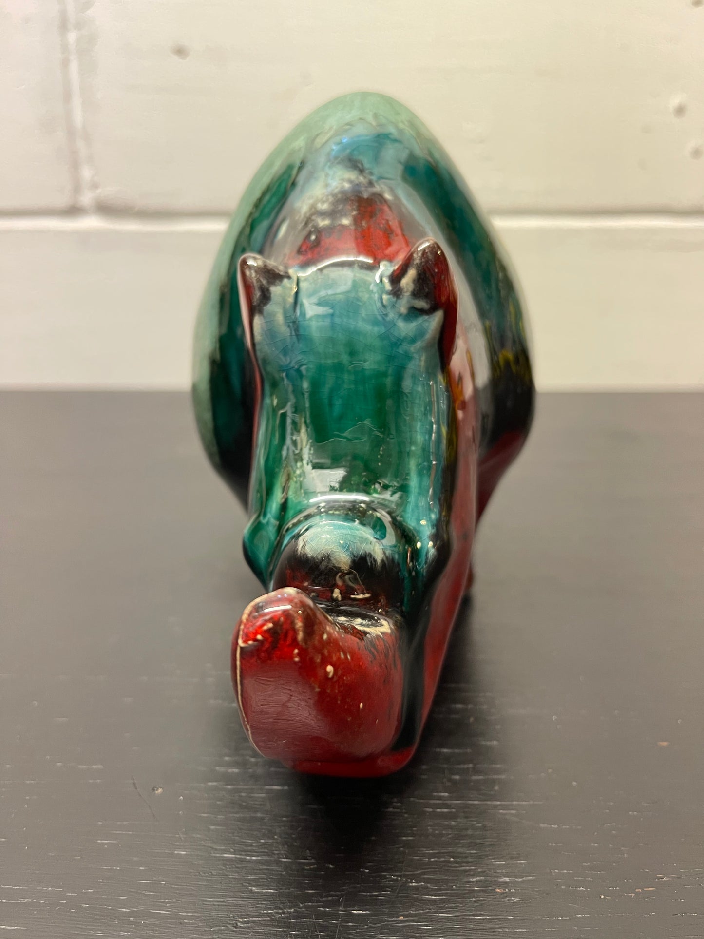 Exclusive Otto Keramik Ceramic Rhino West German Pottery Fat Lava