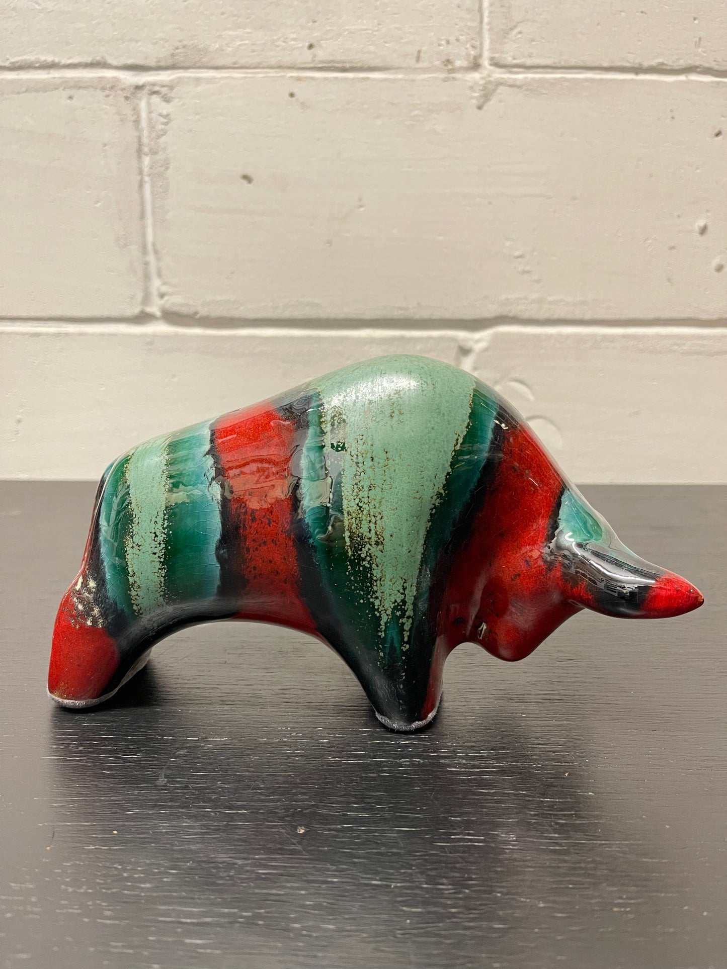 Otto Keramik Ceramic Bull West German Pottery Fat Lava