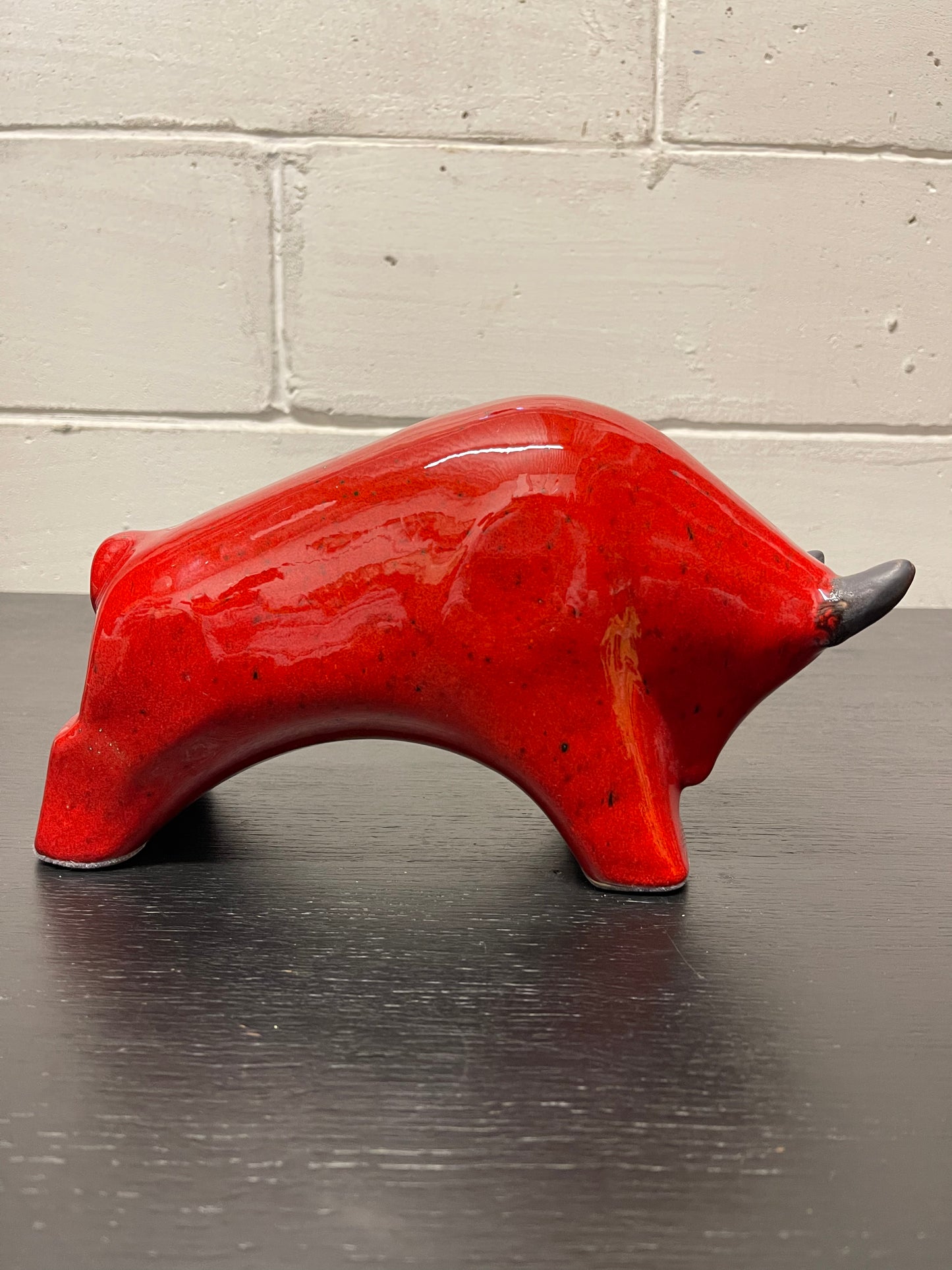 Otto Keramik Ceramic Bull West German Pottery Fat Lava