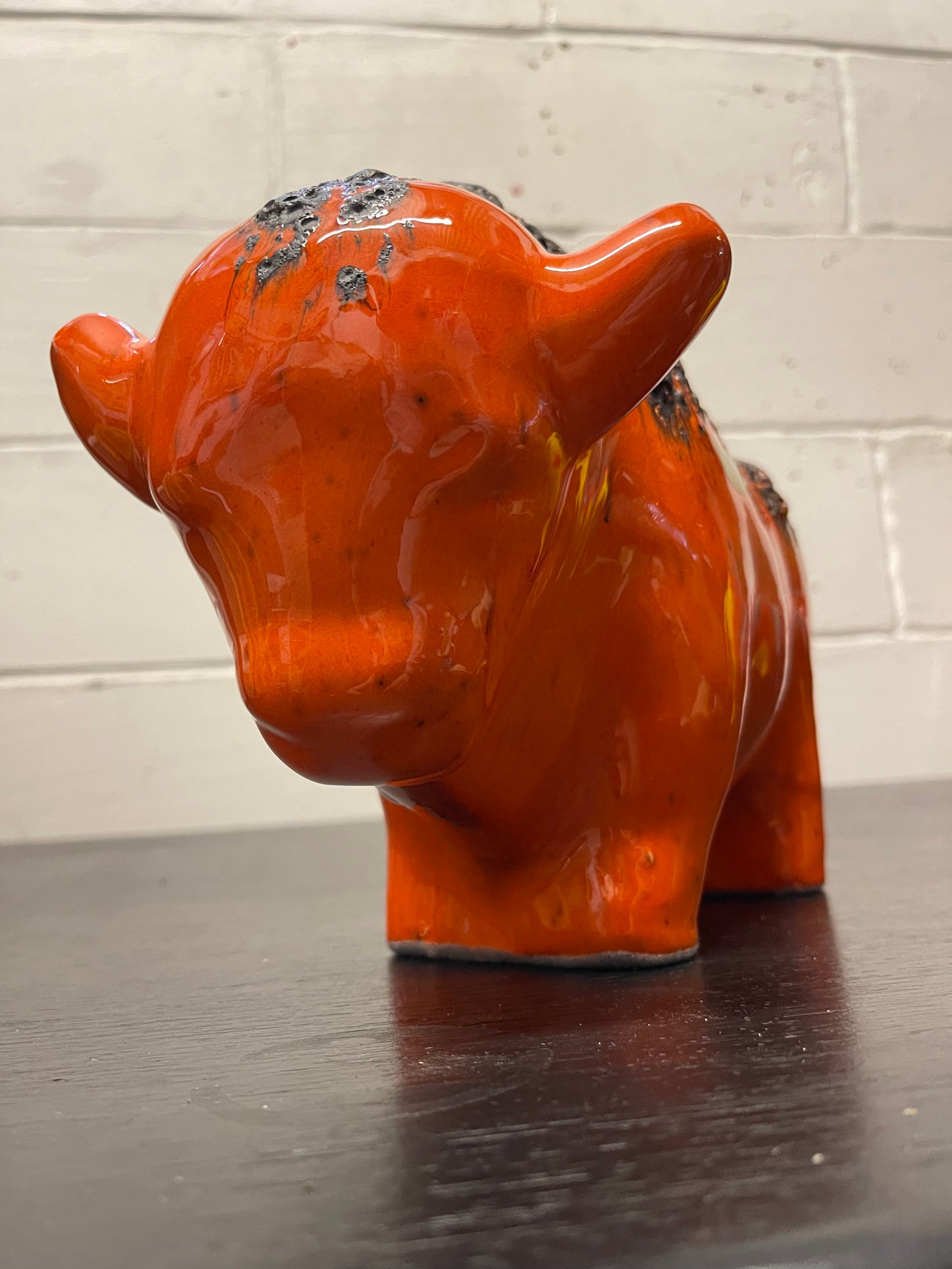 Otto Keramik Ceramic Bull West German Pottery Fat Lava