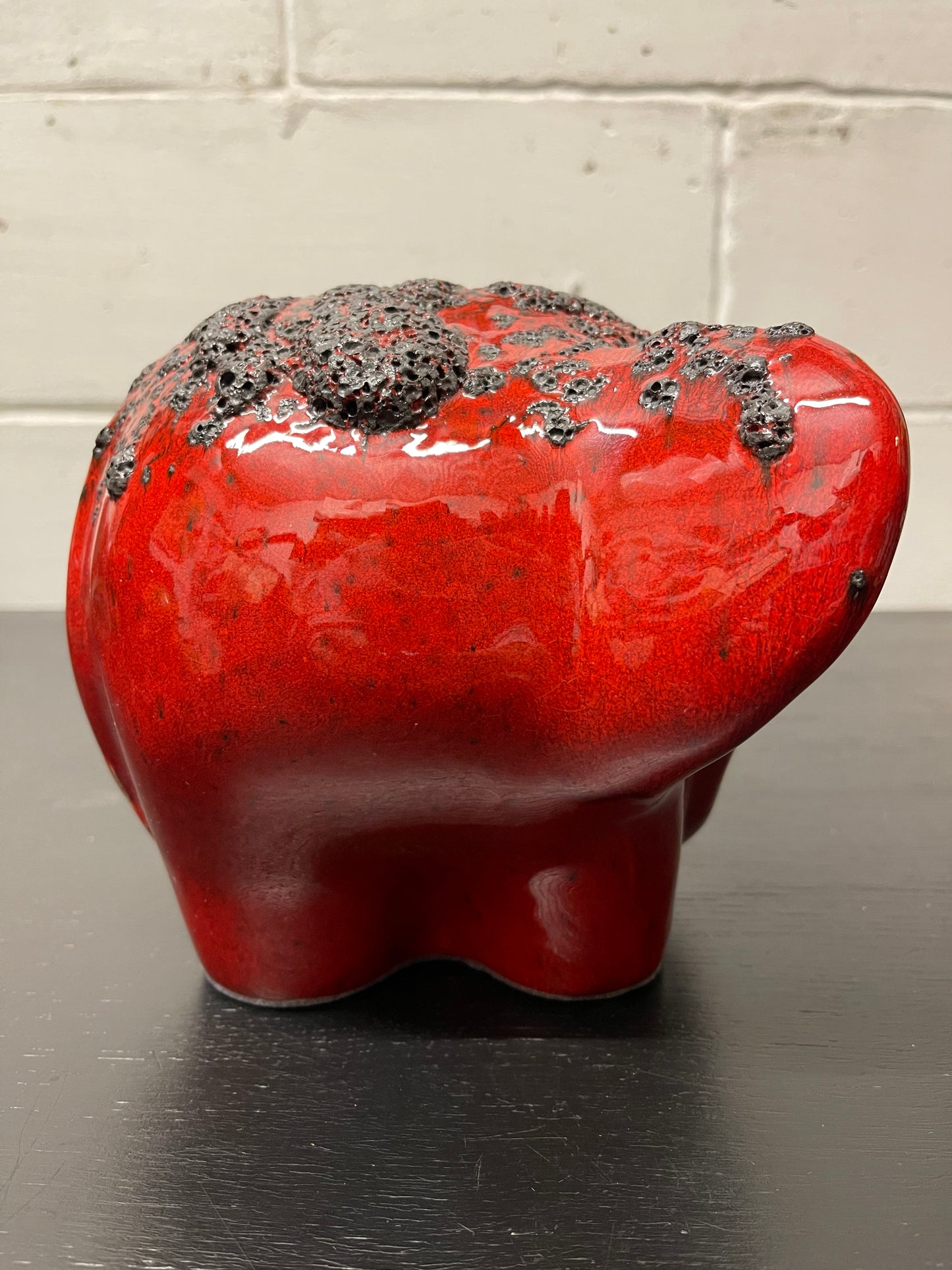Otto Keramik Ceramic Elephant West German Pottery Fat Lava