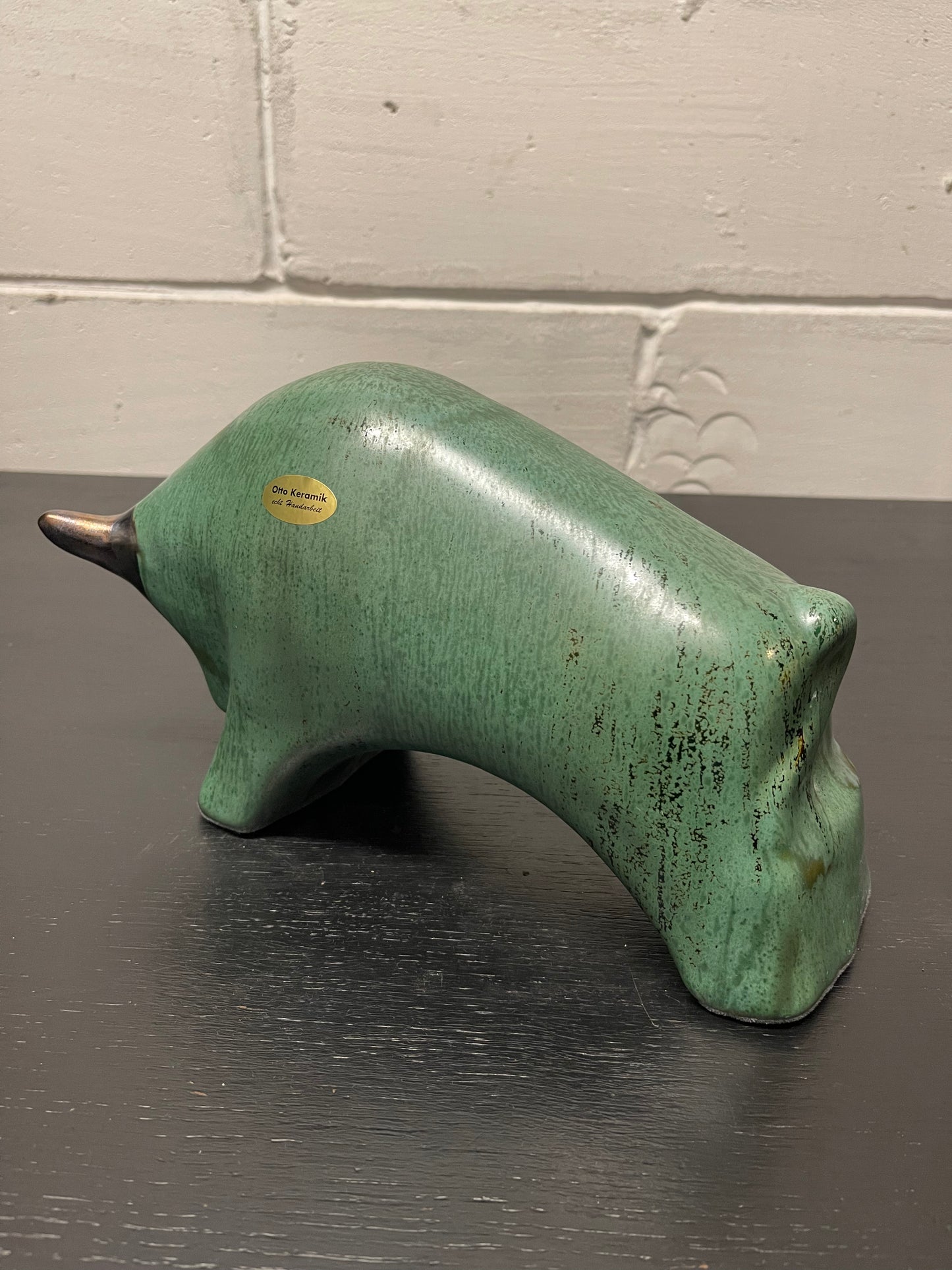 Otto Keramik Ceramic Bull West German Pottery Fat Lava