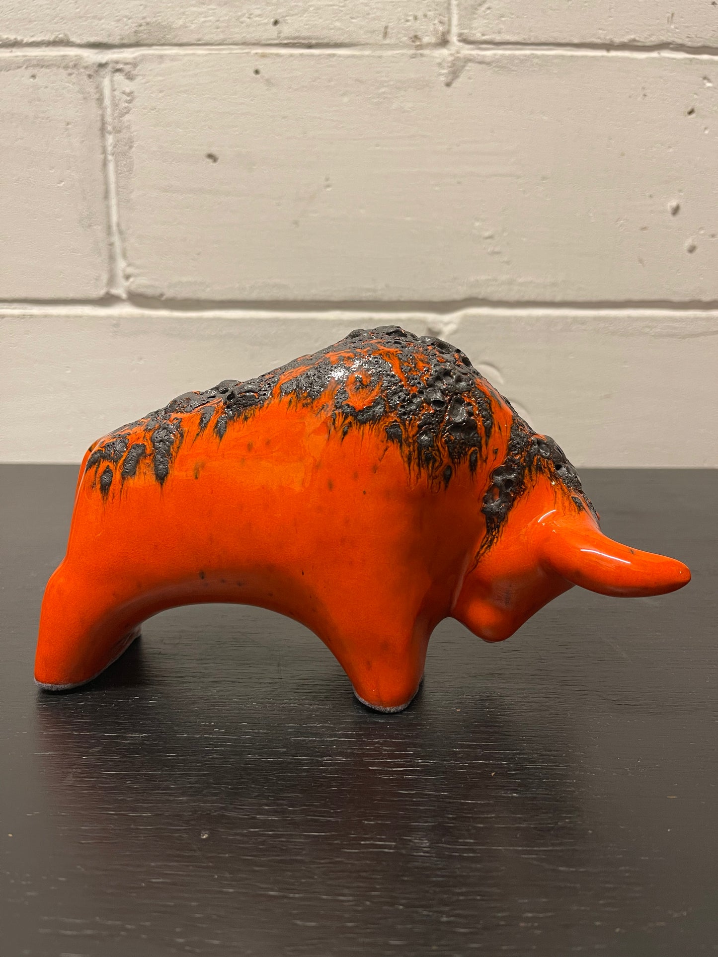 Otto Keramik Ceramic Bull West German Pottery Fat Lava