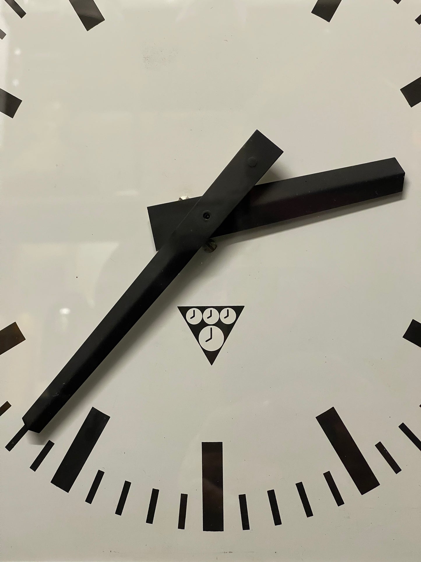 Czech Industrial 1960s Square Factory Clocks By Pragotron