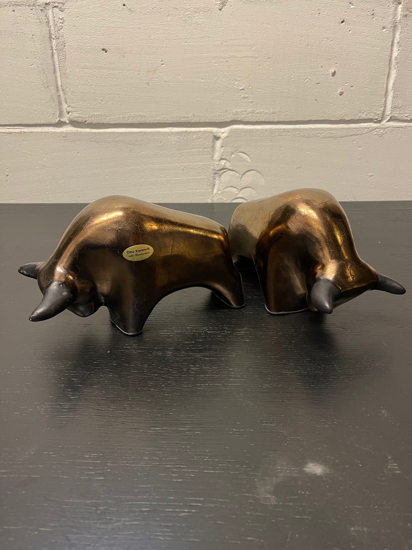 Otto Keramik Ceramic Bull West German Pottery Fat Lava