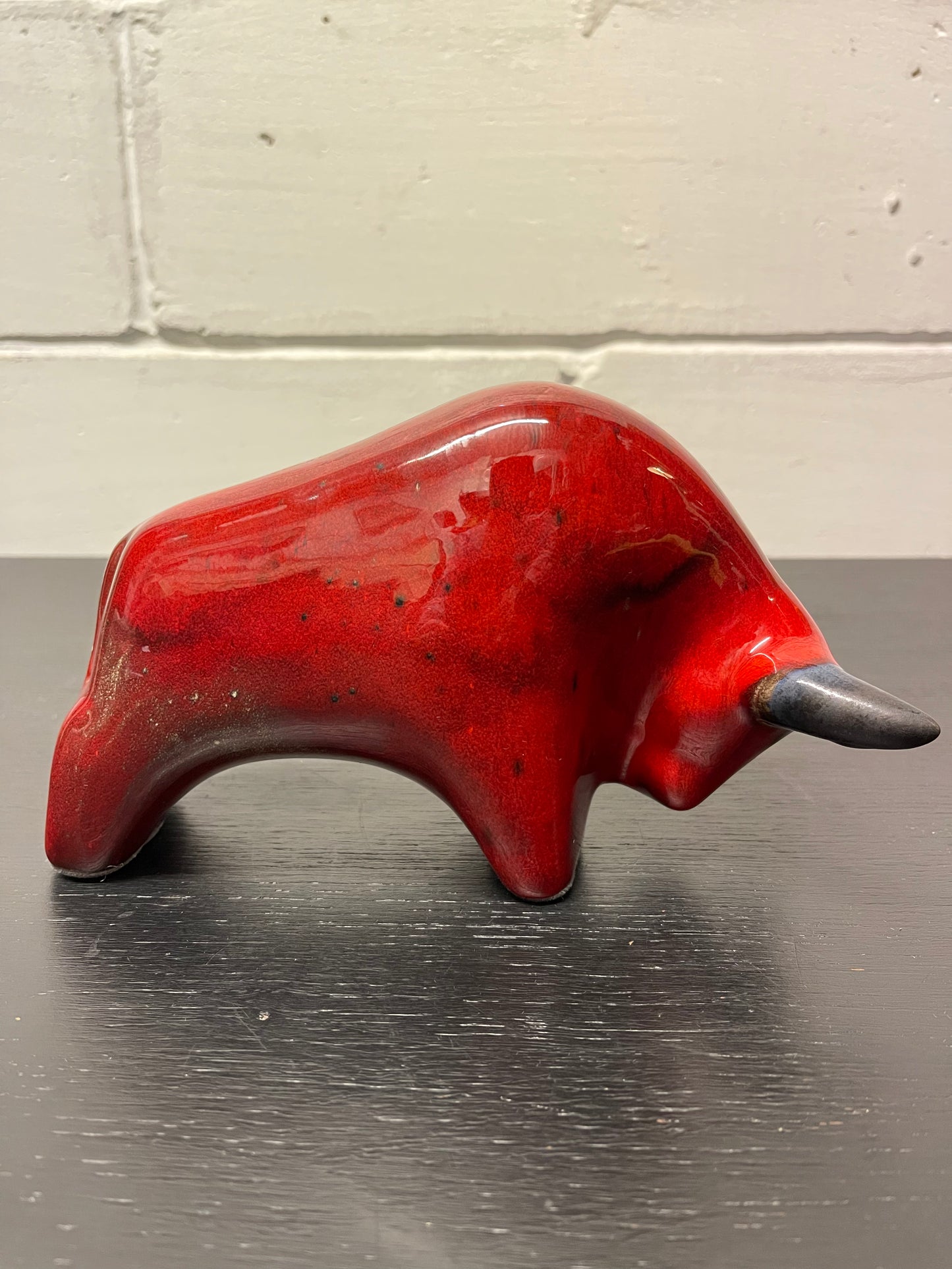Otto Keramik Ceramic Bull West German Pottery Fat Lava