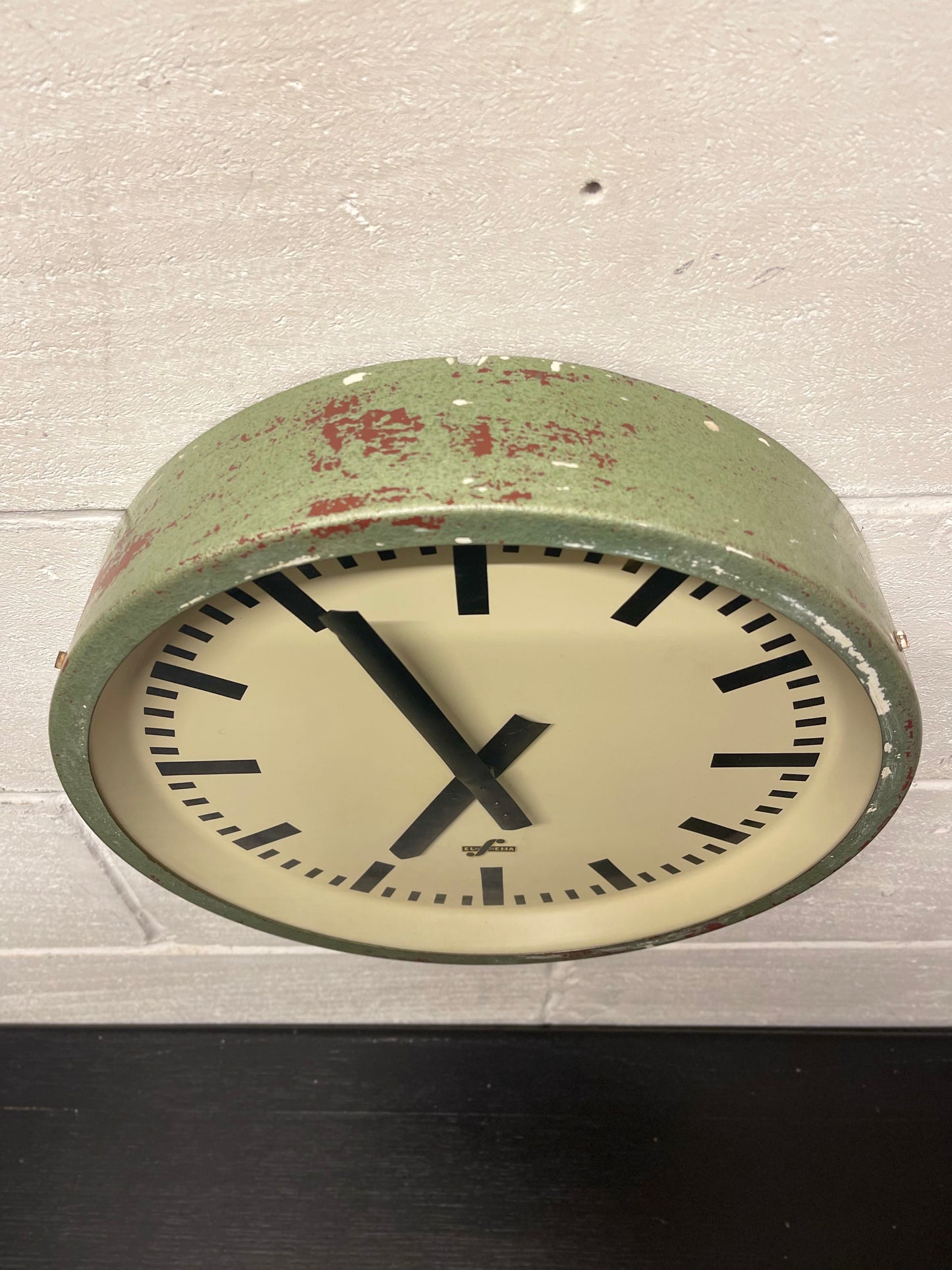 1960's East German Industrial Factory / Office Clocks By Elfema