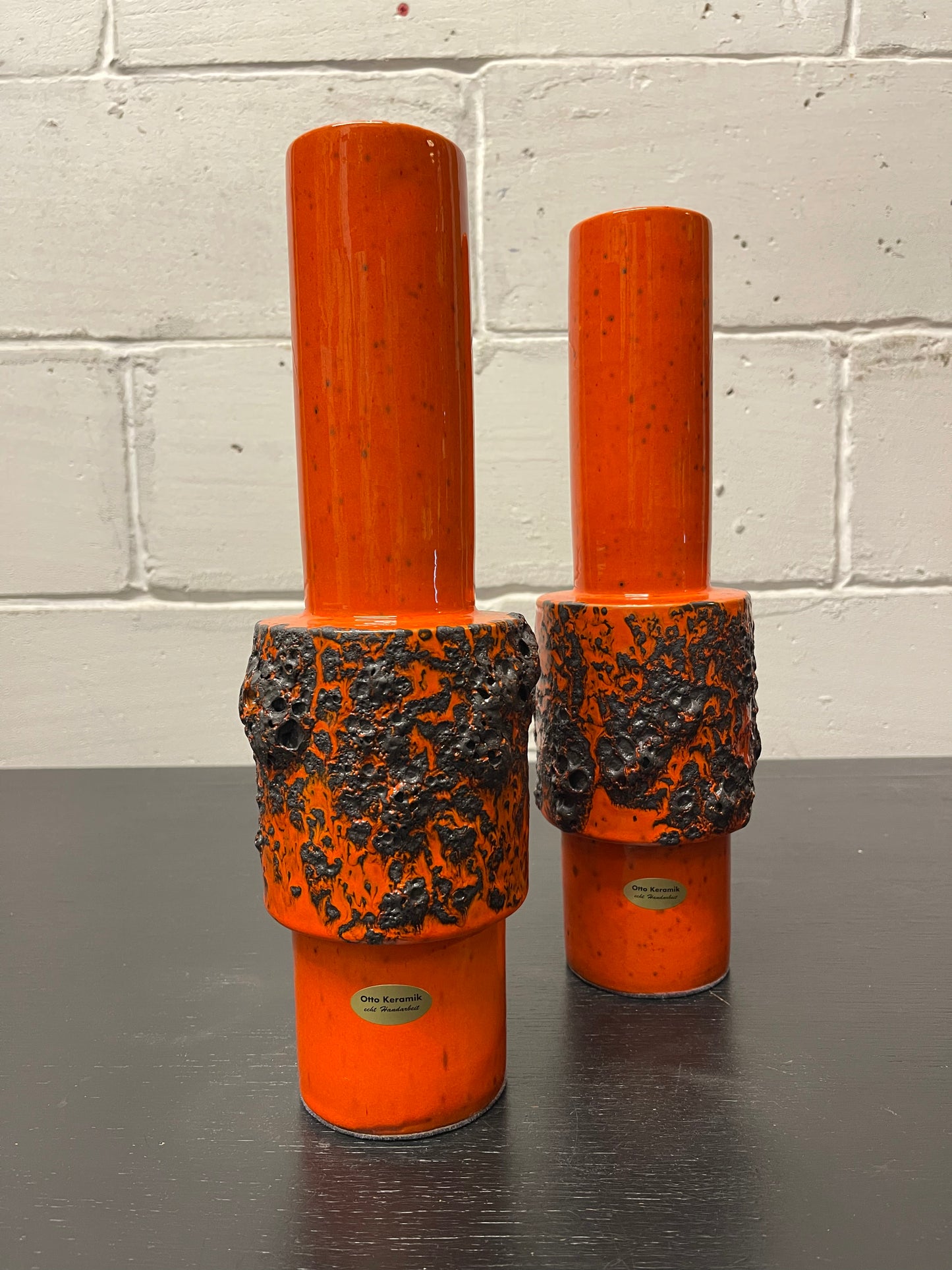 Otto Keramik Ceramic Fat Lava Vase West German Pottery