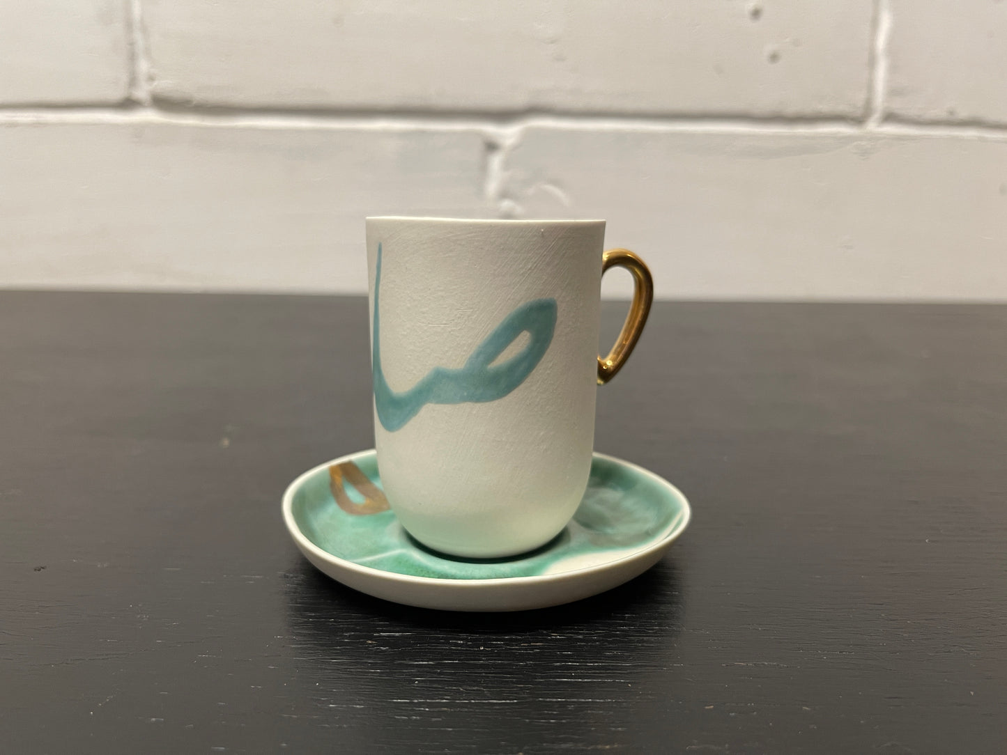 Hand Made Turkish Coffee / Espresso Cups By Renowned Design Ceramicist Saliha Kartal
