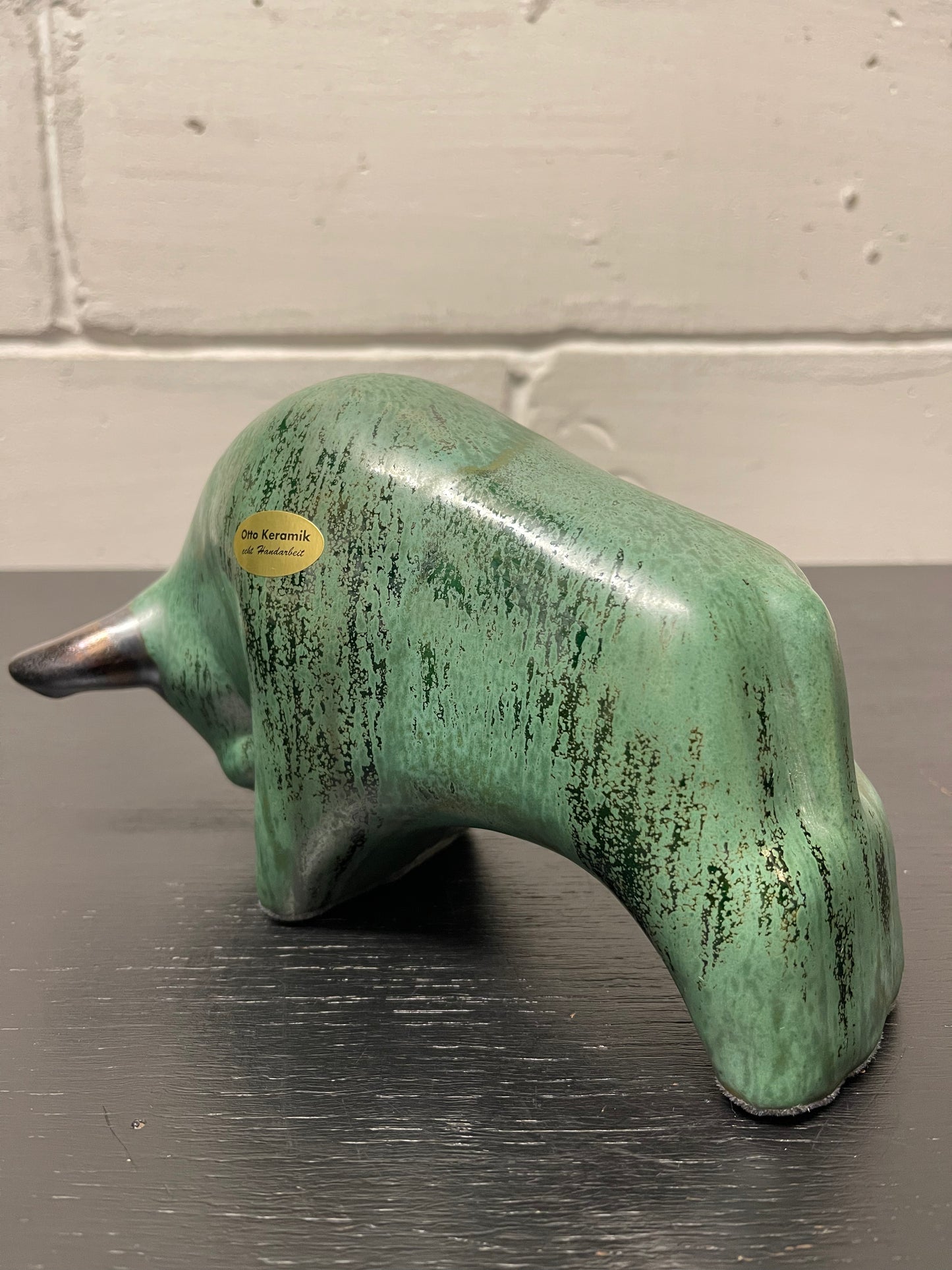 Otto Keramik Ceramic Bull West German Pottery Fat Lava