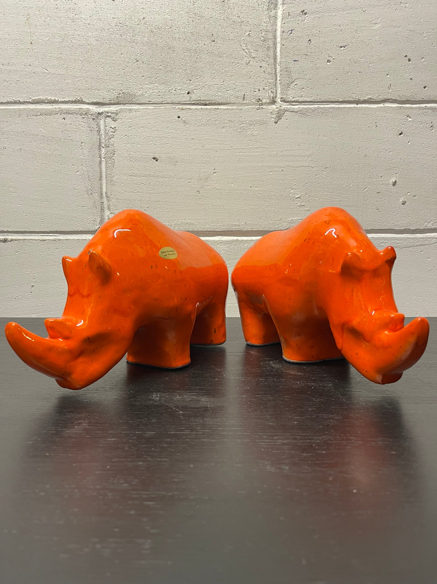 Exclusive Otto Keramik Ceramic Rhino West German Pottery Fat Lava